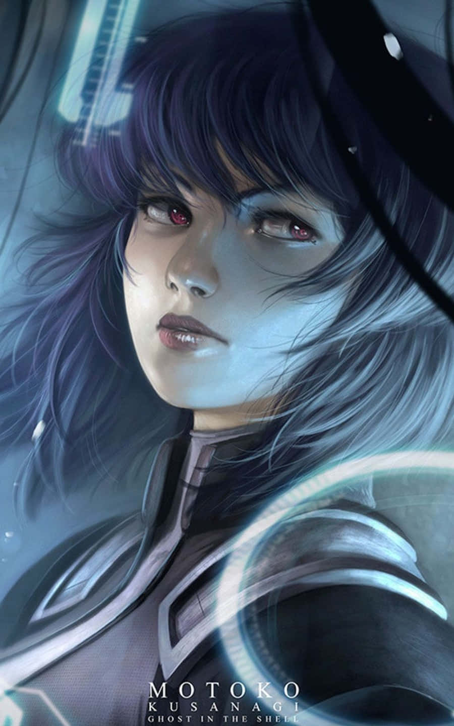 900x1440 Download Ready for Action: Motoko Kusanagi Wallpaper