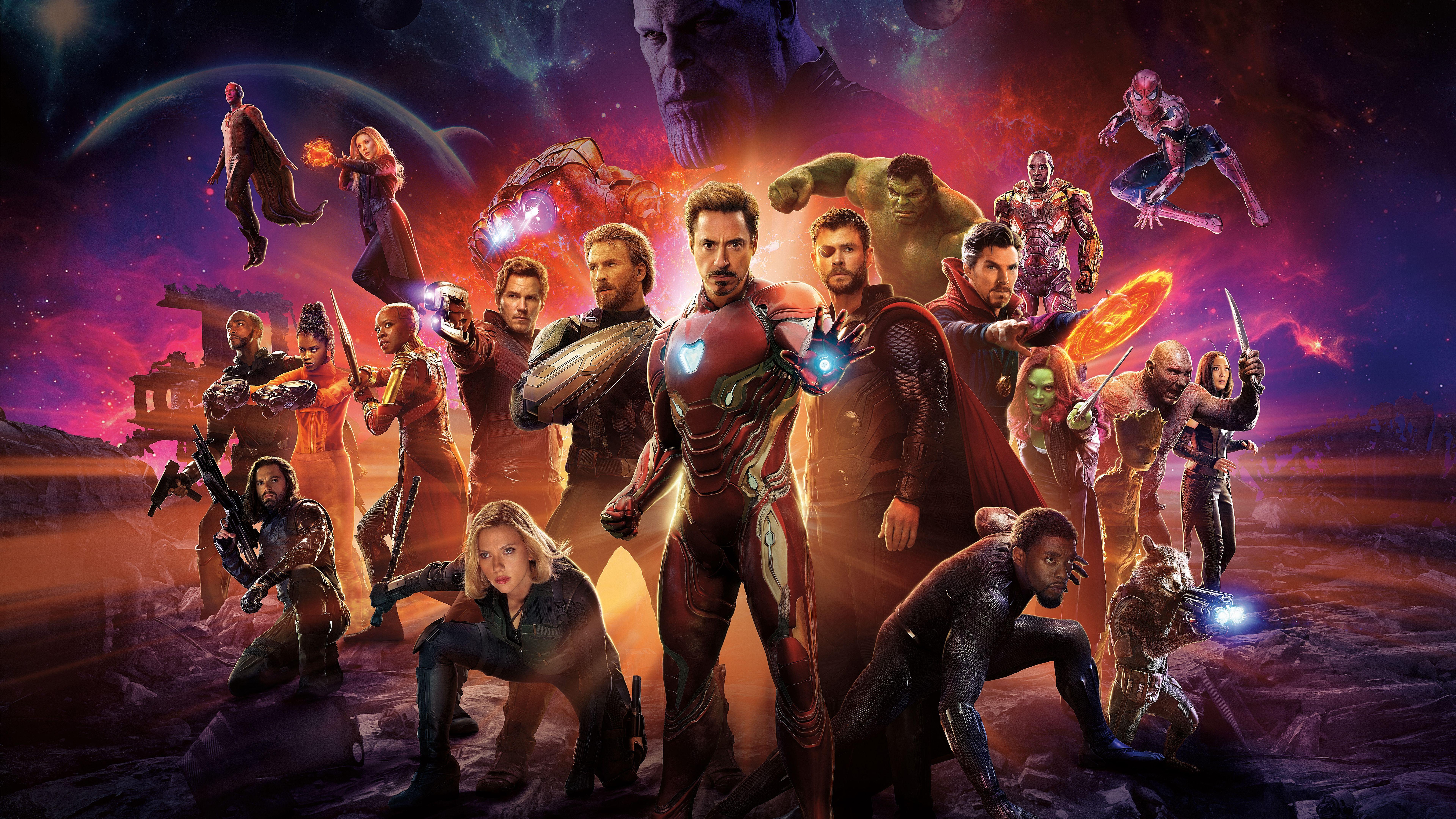 7680x4320 Avengers Infinity War Superheroes Cast 4K 8K.  Hình nền HD