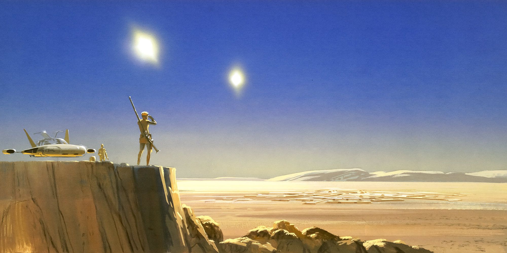 2000x1001 Non Woven Photomural Star Wars Classic RMQ Mos Eisley Edge (DX10 059) From Disney