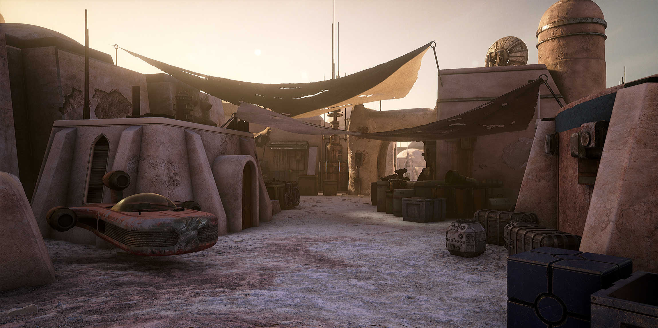 2298x1145 Free download Building Star Wars in Unreal Engine 4 [2298x1145] for your Desktop, Mobile & Tablet. Explore Star Wars Mos Eisley Background. Star Wars Star Background, Star Wars Clone