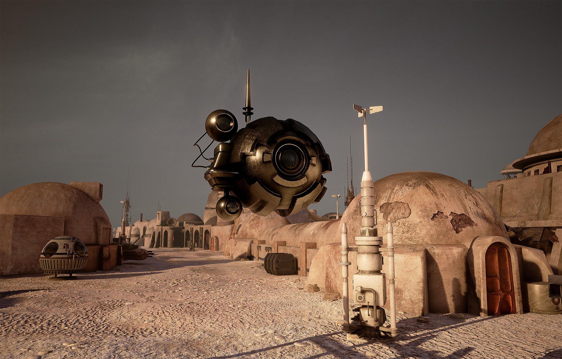 2304x1474 Star Wars Tatooine Mos Eisley