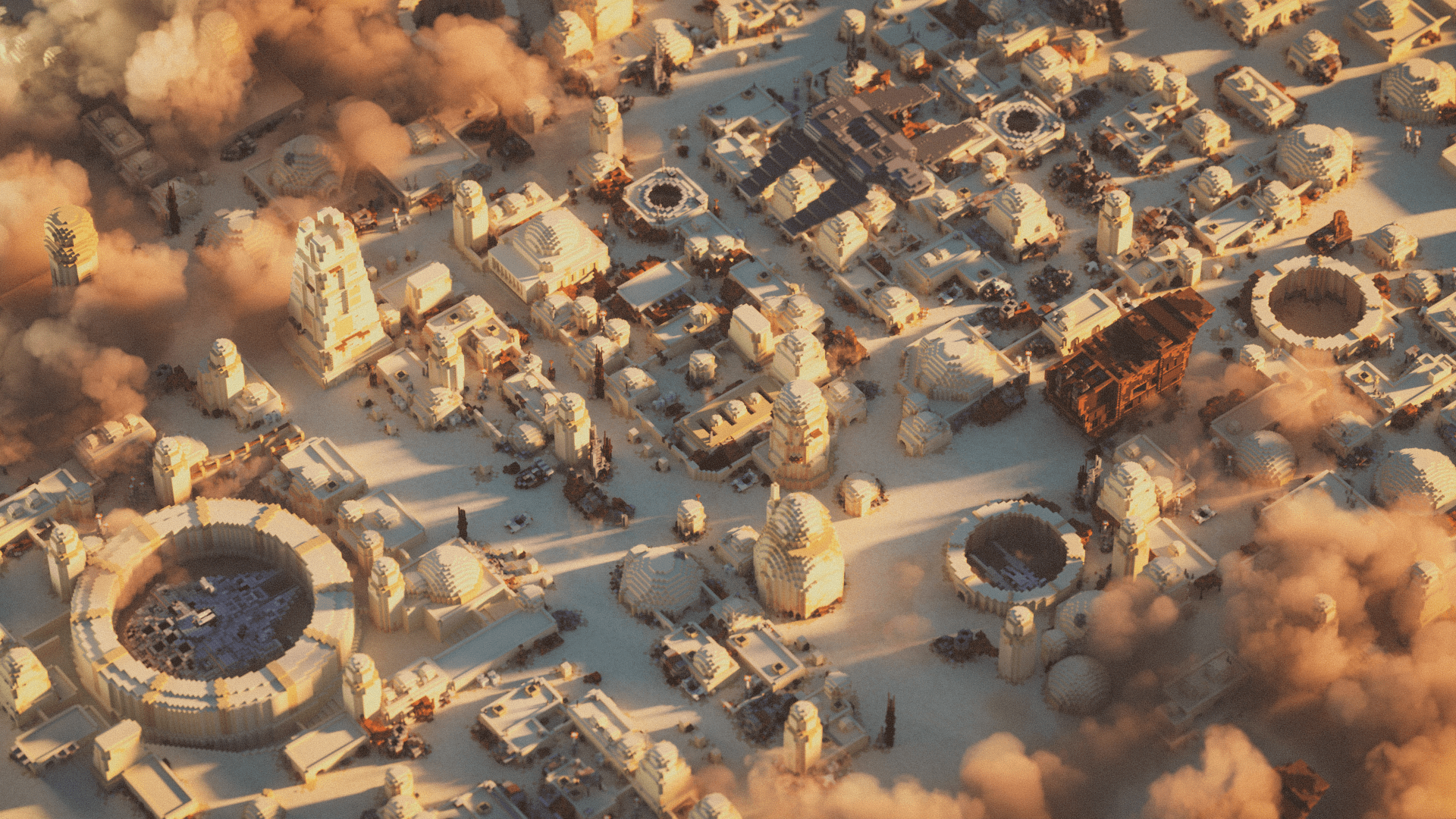 1920x1080 Mos Eisley (Tatooine) dans #Minecraft !. Mos eisley, Minecraft, Minecraft construction