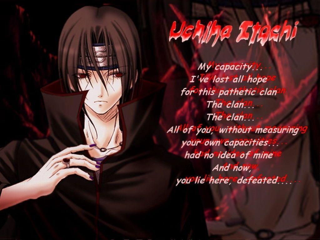 1024x768 Itachi Quotes Wallpaper