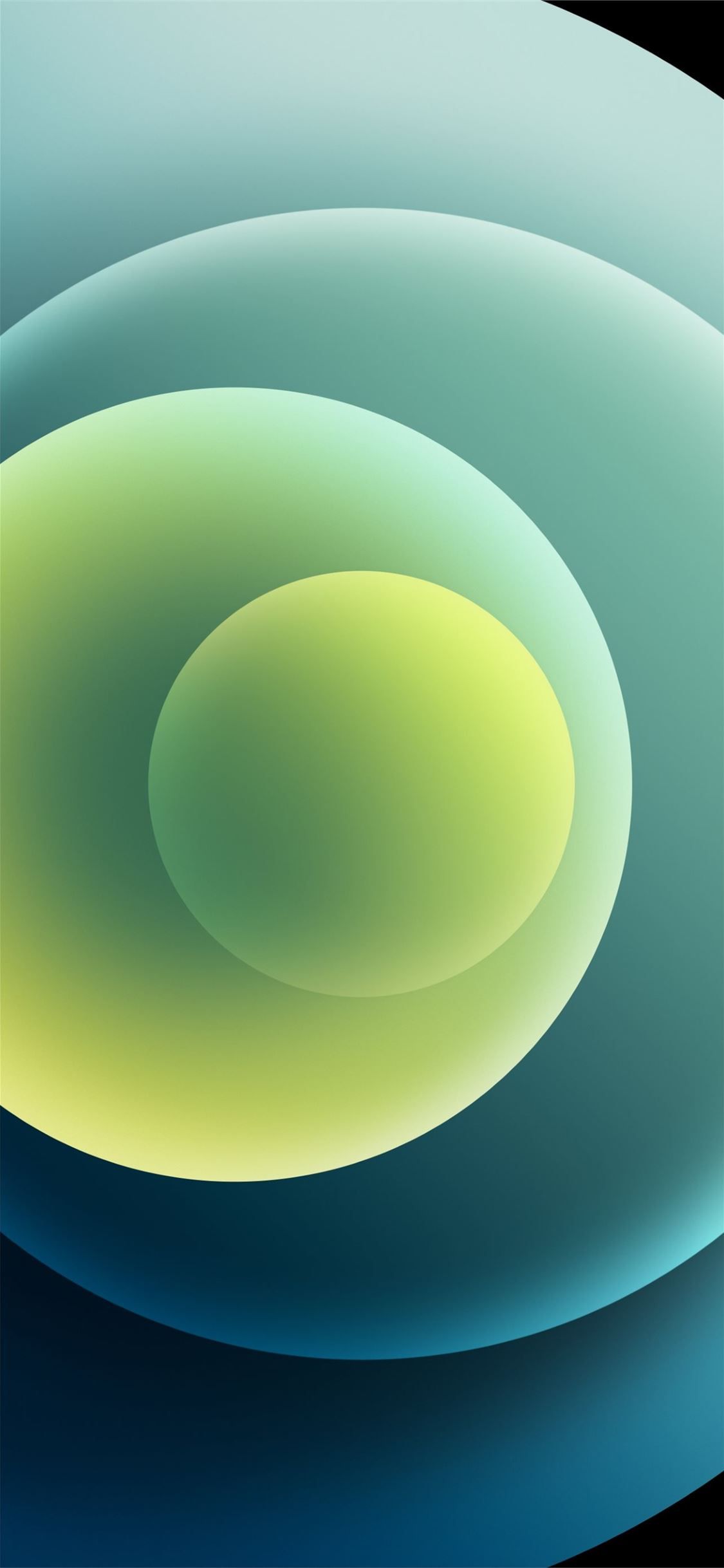 1125x2436 Colorful iPhone 12 Stock wallpaper Orbs Green Light iPhone 11 Wallpaper Free Download