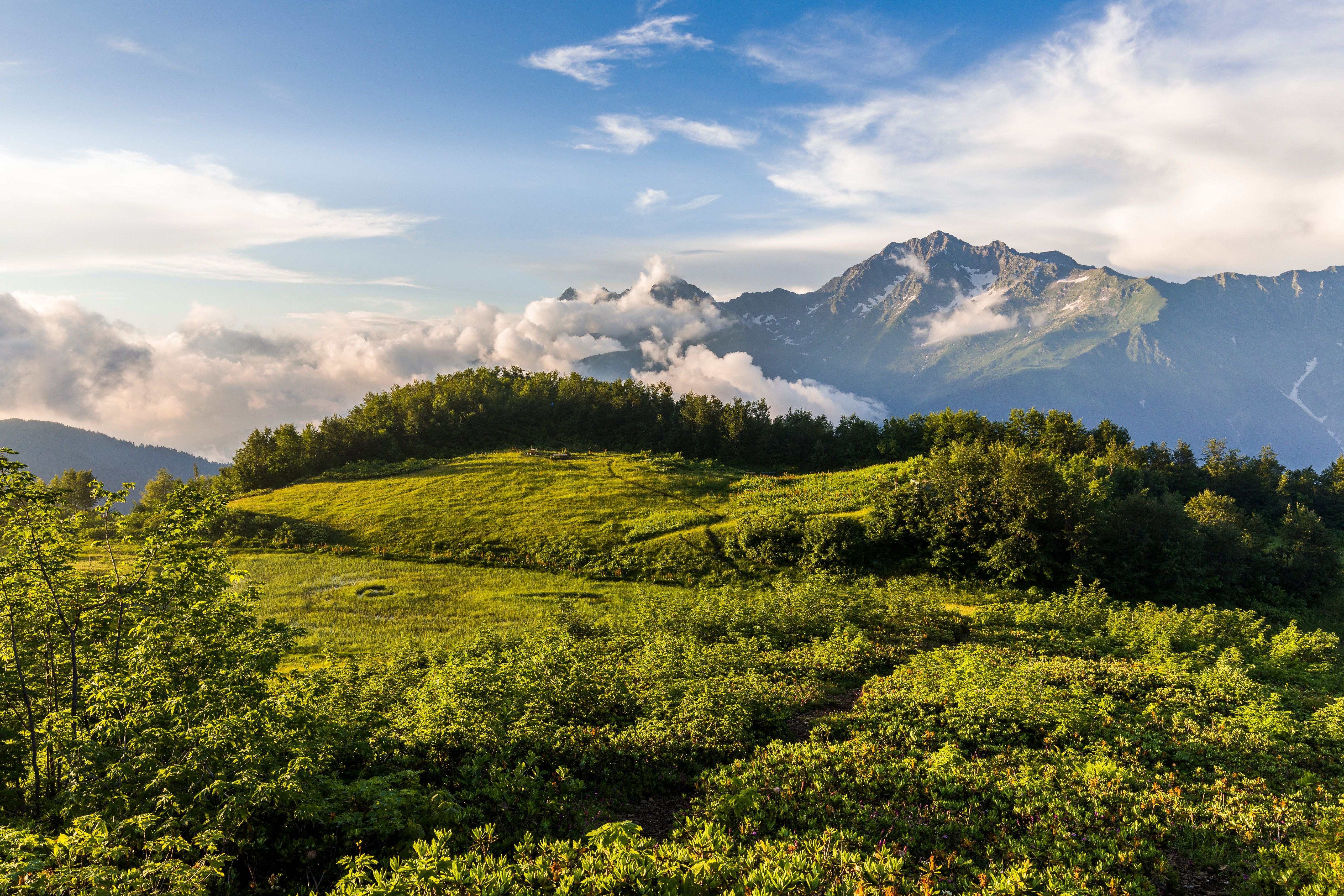 5120x3413 Landscape 4K, Cloud, Russia, Mountain Gallery HD Wallpaper