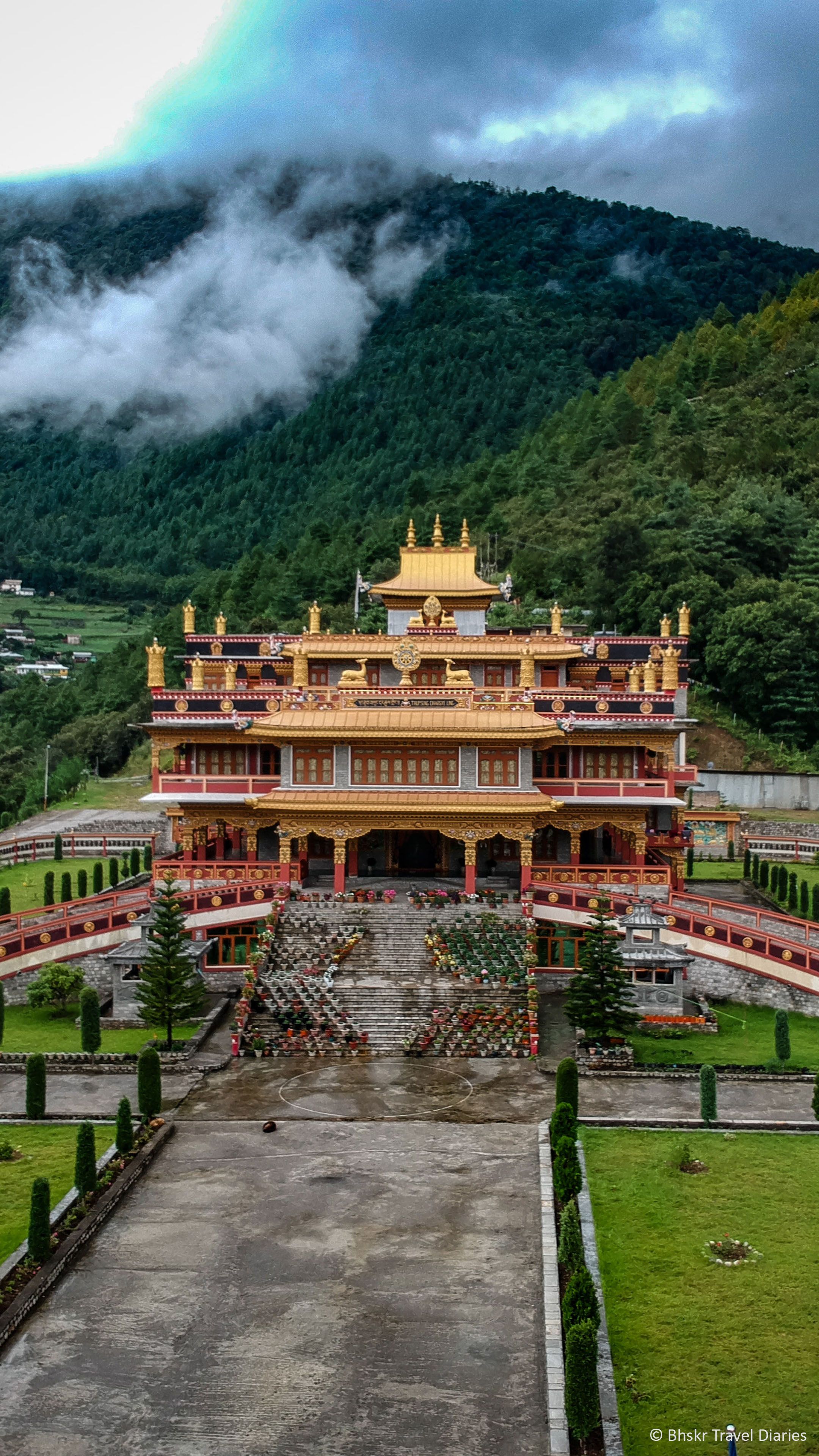 2160x3840 Monastery Hills Fogs Drone Photography 4K Ultra HD Mobile Wallpaper