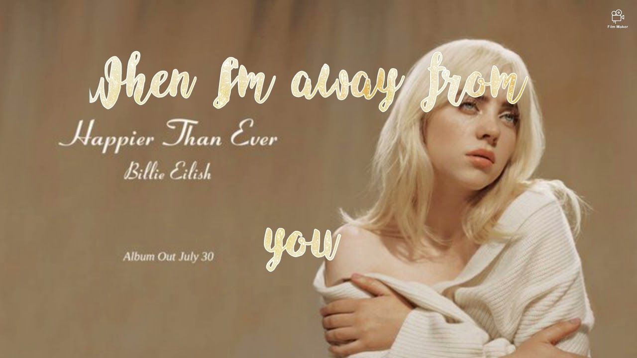 1280x720 Billie Eilish Happier Than Ever Wallpaper