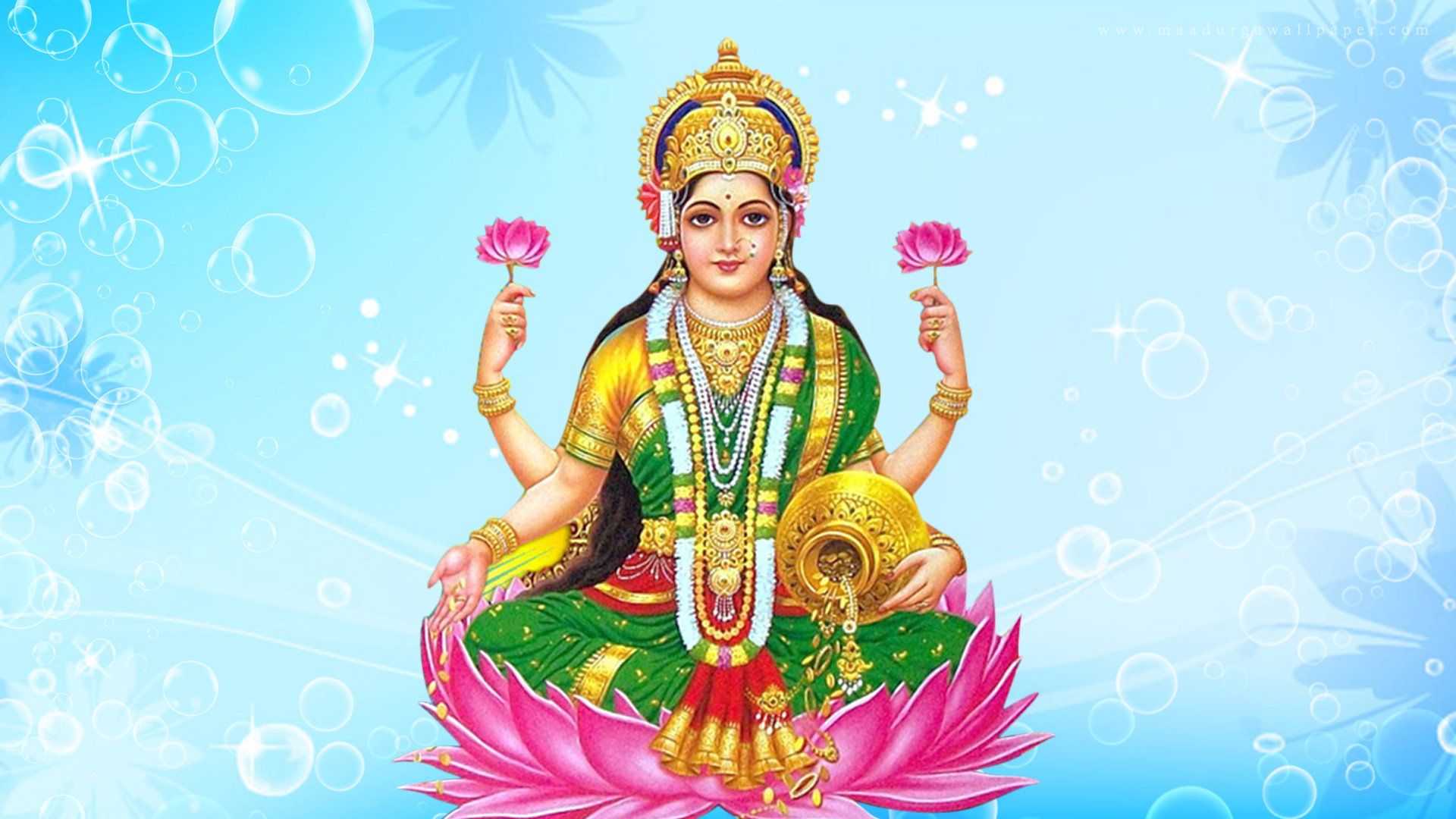 1920x1080 Lakshmi Mata Wallpaper