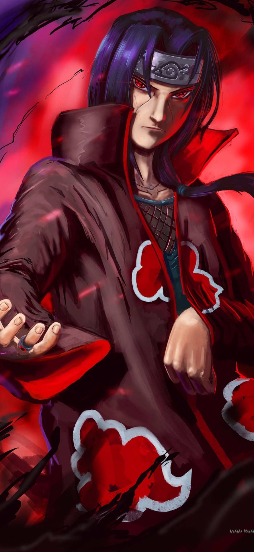 886x1920 Itachi Phone Wallpaper