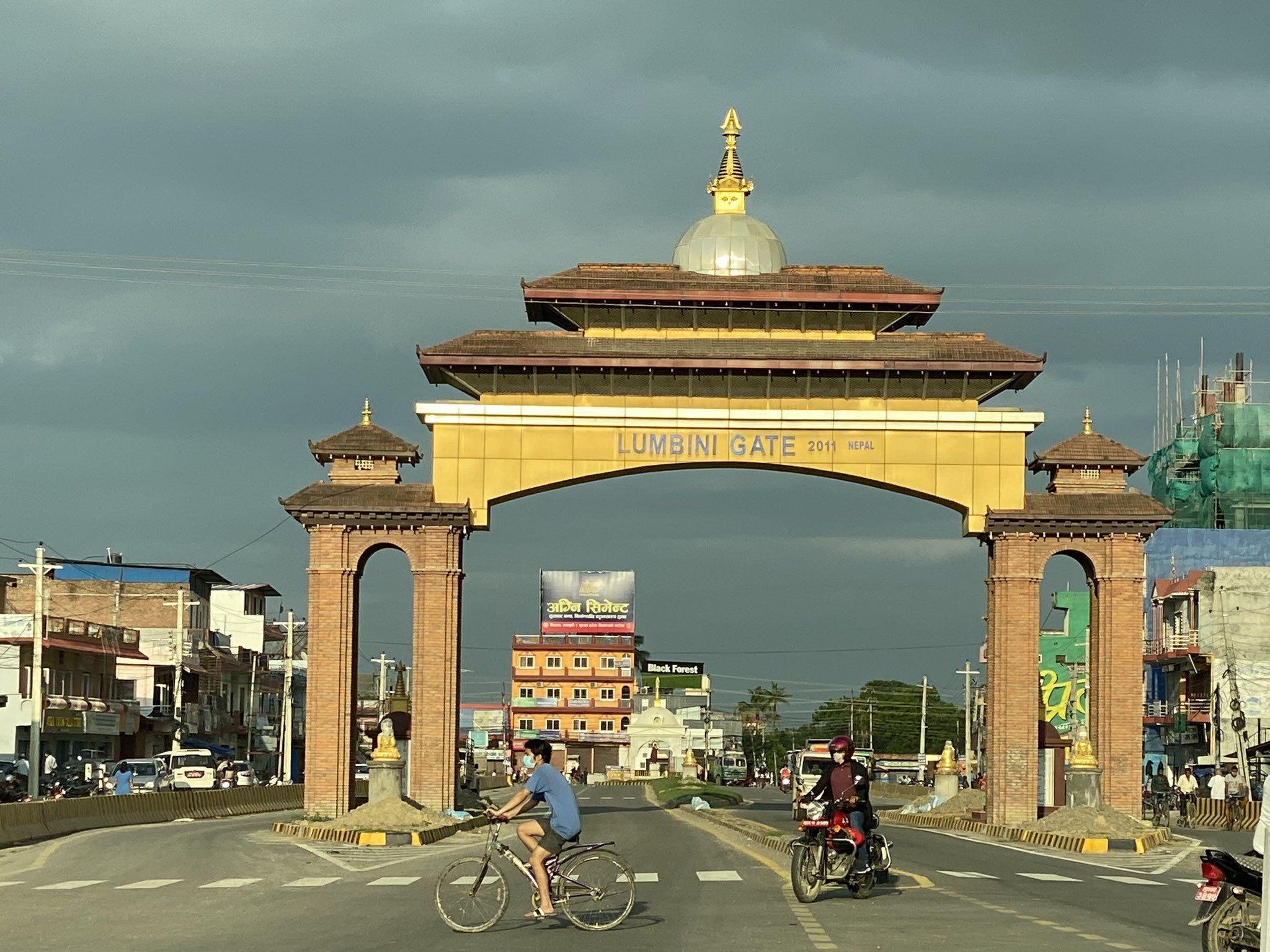 2048x1536 chetan pant welcome gate of lumbini in Bhairahawa (Siddharthanagar)Nepal to welcome the pilgrimage and tourist who go to visit the birth place Sakya Muni Buddha.Lumbini 22 km west from