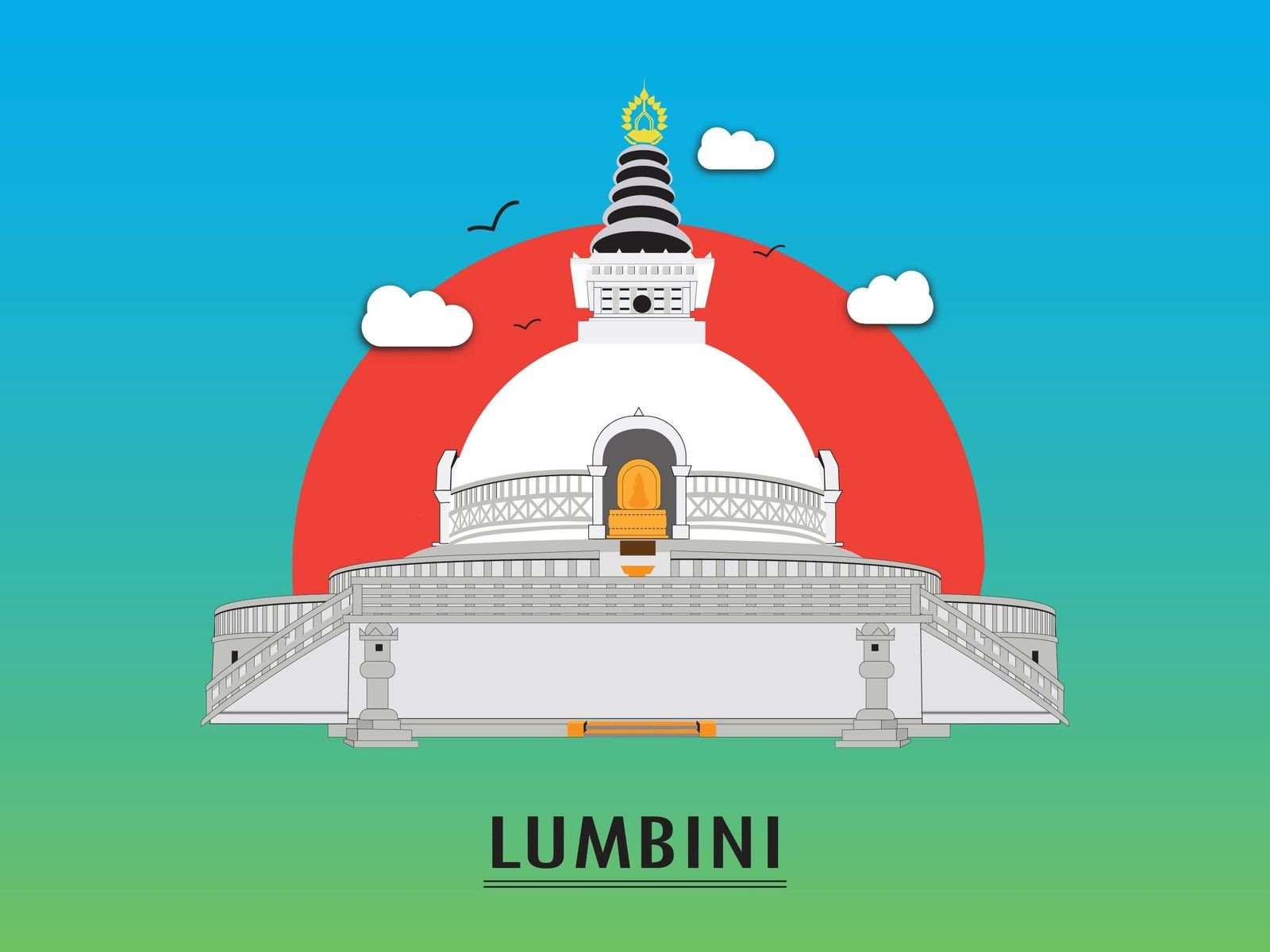 1600x1200 Lumbini by Usha R. Magar on Dribbble