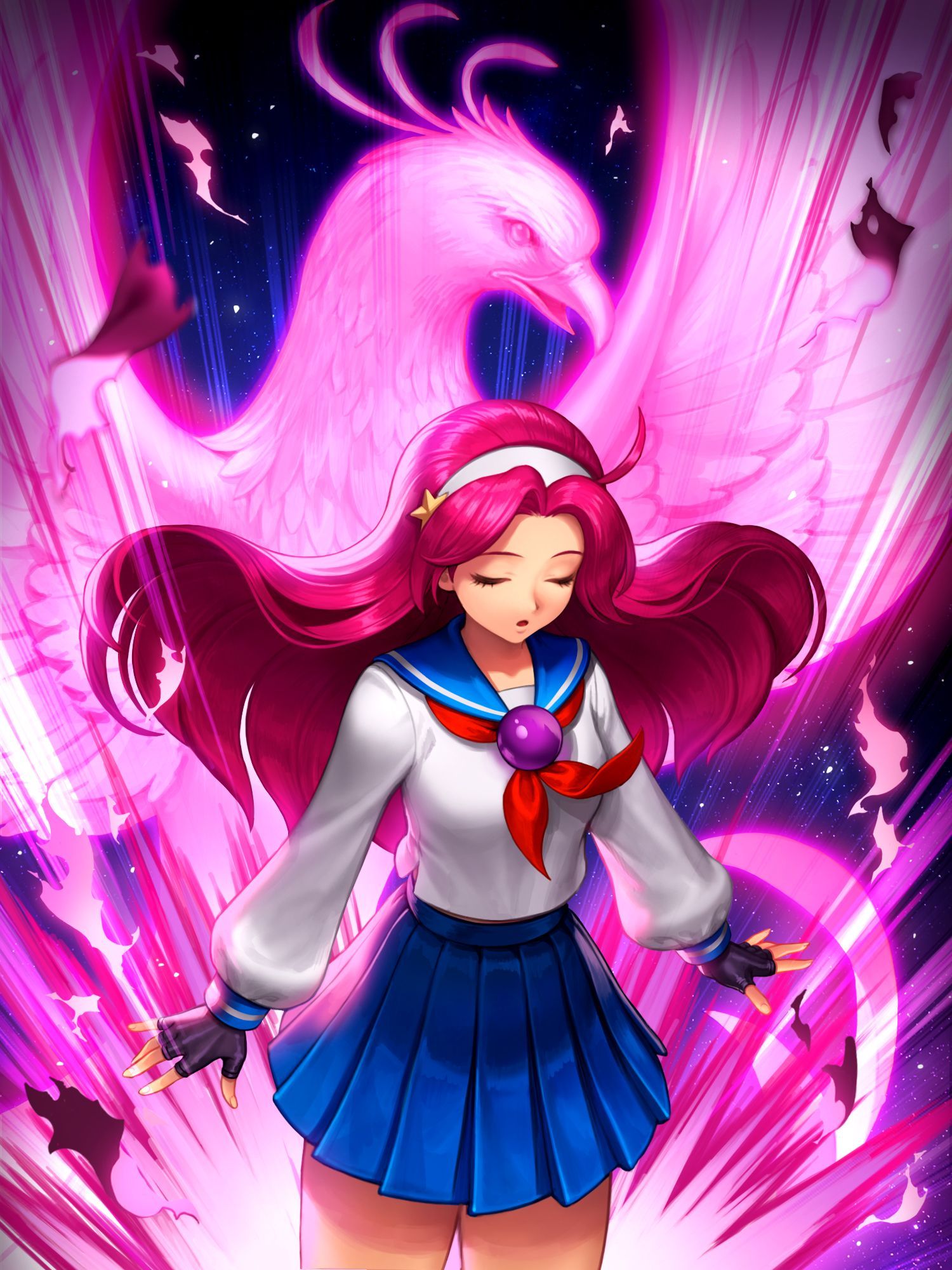 1500x2000 asamiya athena (the king of fighters and 3 more)
