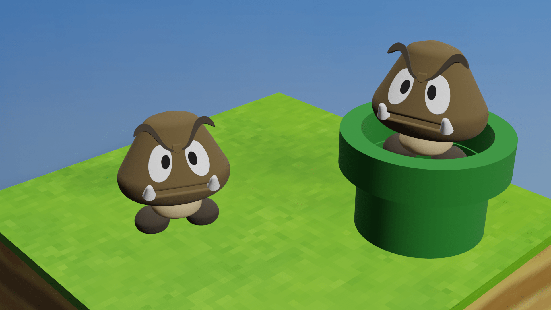 1920x1080 Free STL file Mario Bros. Goomba・3D printer design to download・Cults