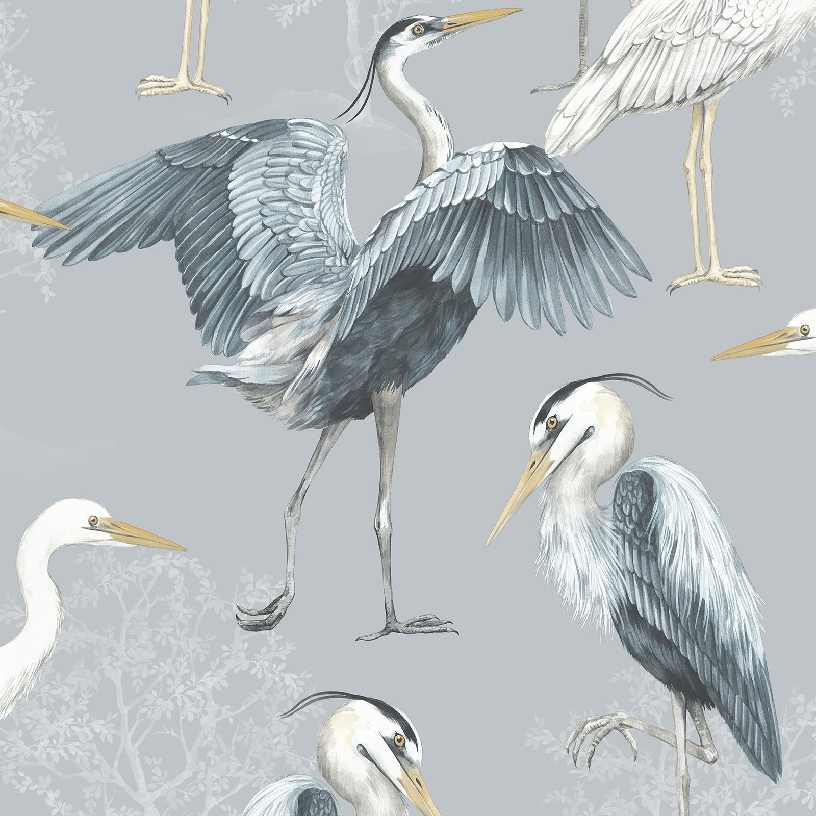 1600x1600 Heron &amp; Stork Design Library Wallpaper Blue 283944 Dimension Water Birds Nature