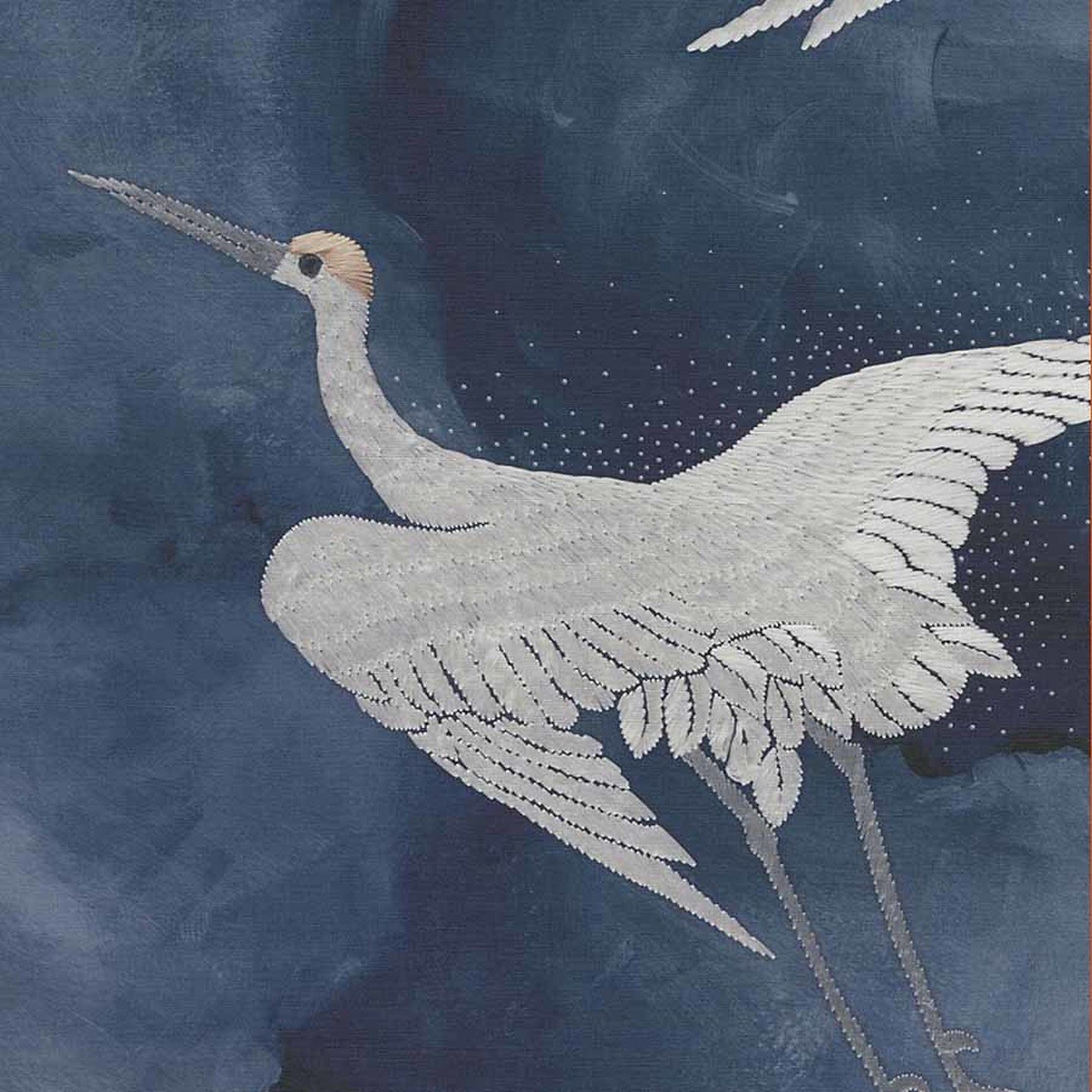1440x1440 Flight & Clouds Only Heron Wallpaper Blue Heron Memo Sample. Mural wallpaper, Wallpaper, Chinoiserie wallpaper