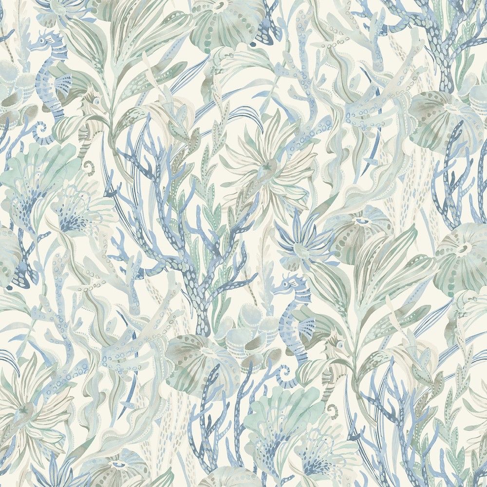 1000x1000 4071 71003 Garden Light Blue Tropical Reef Wallpaper Blue Heron