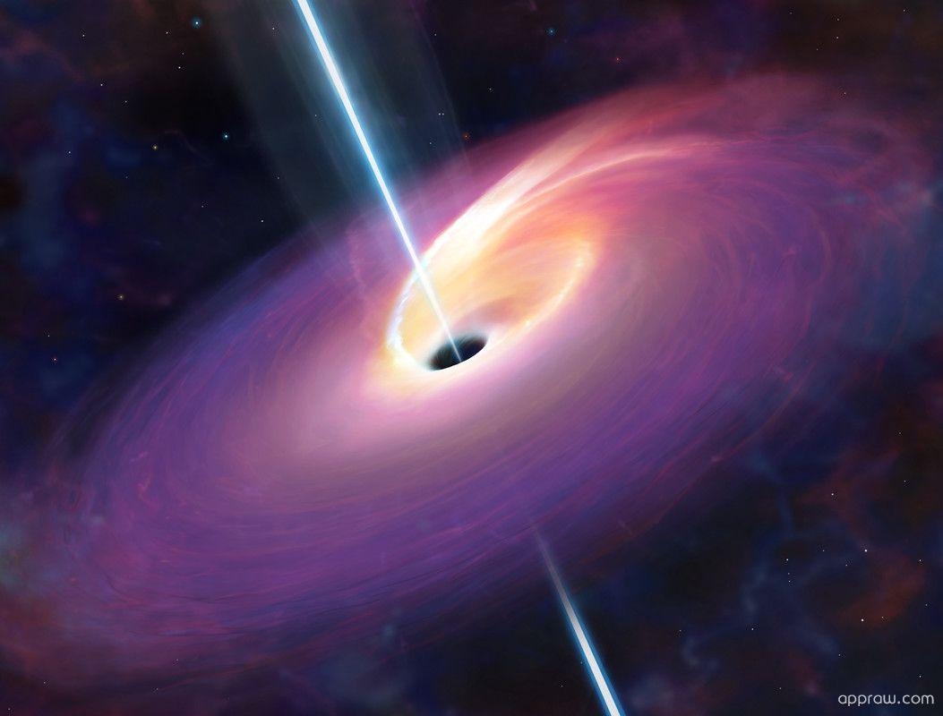 1053x800 Quasar Black Hole Wallpaper download HD Wallpaper