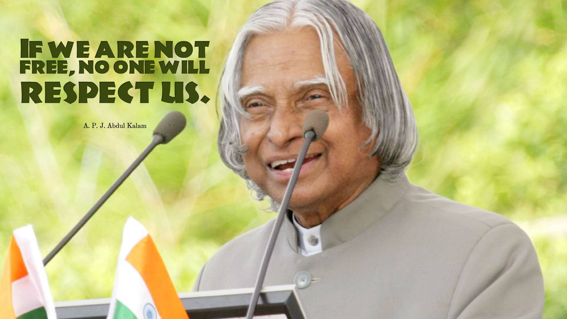 1920x1080 Download Abdul Kalam HD Freedom And Respect Quote Wallpaper