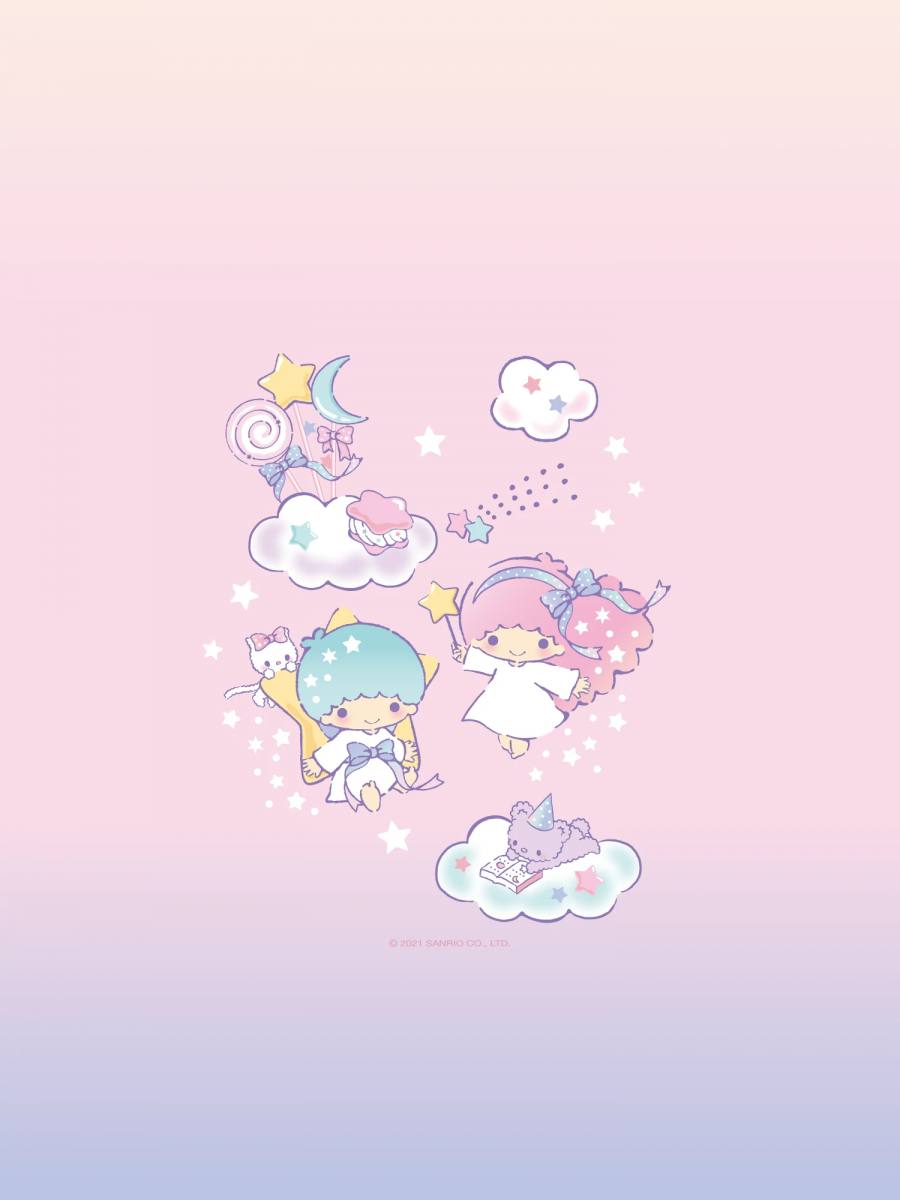 900x1200 Little Twin Stars Phone Wallpaper Including Pastel & Christmas Designs