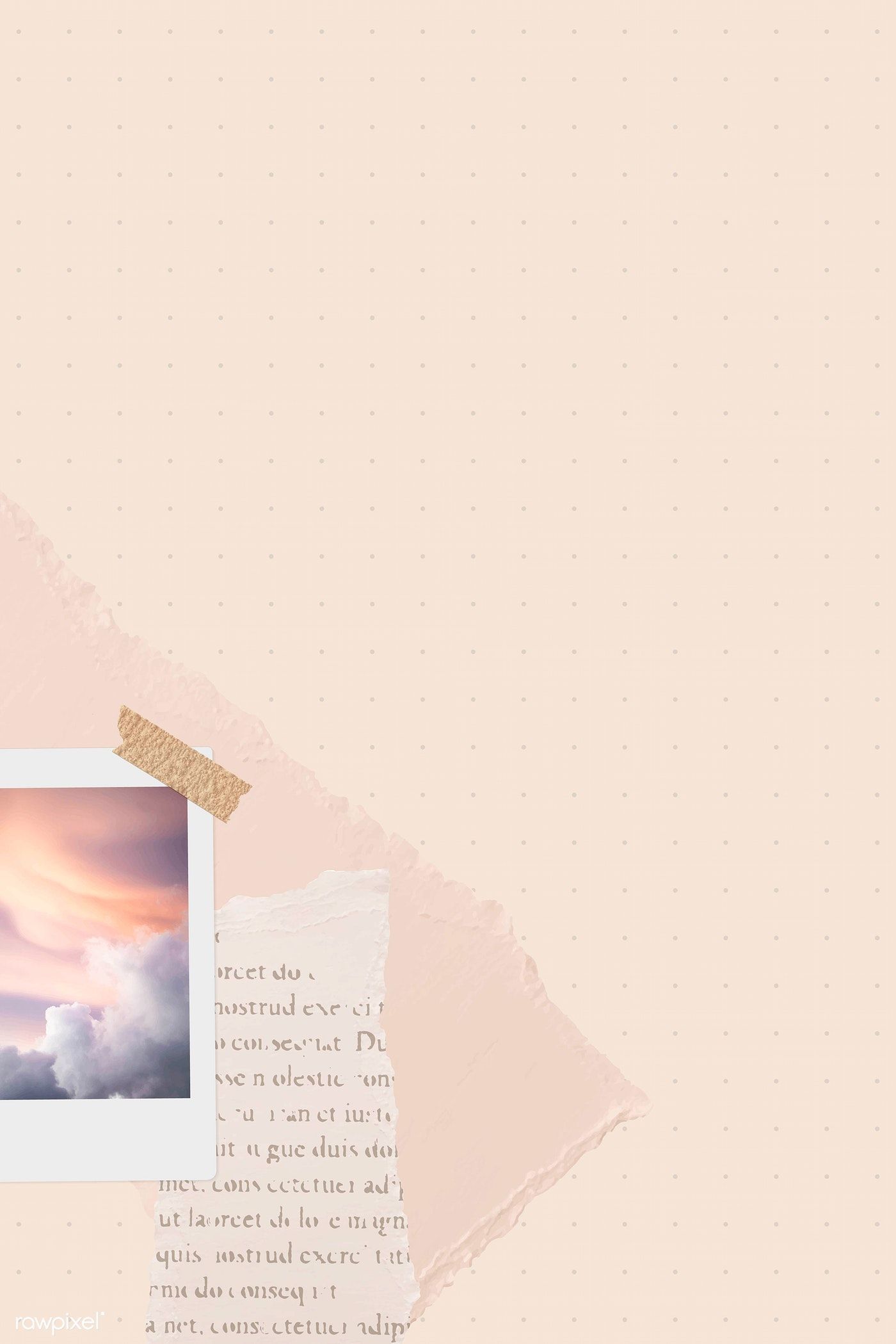 1400x2099 Instant photo on cream journal banner vector / Kappy Kappy. Banner vector, Instagram frame template, Photo collage template