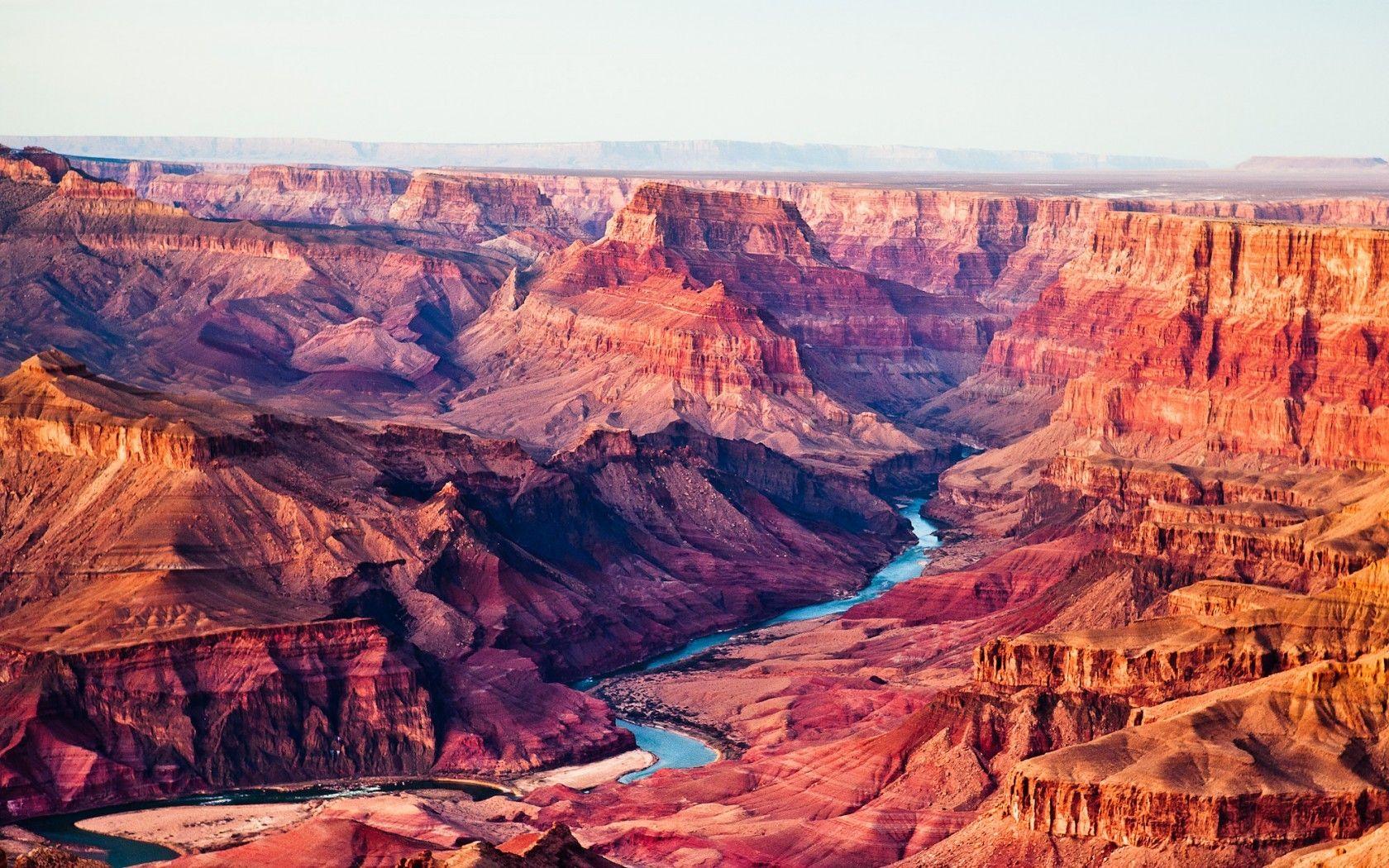 1680x1050 Canyon Grand Canyon Peisaj Usa Canion Arizona Orange Water Landscape