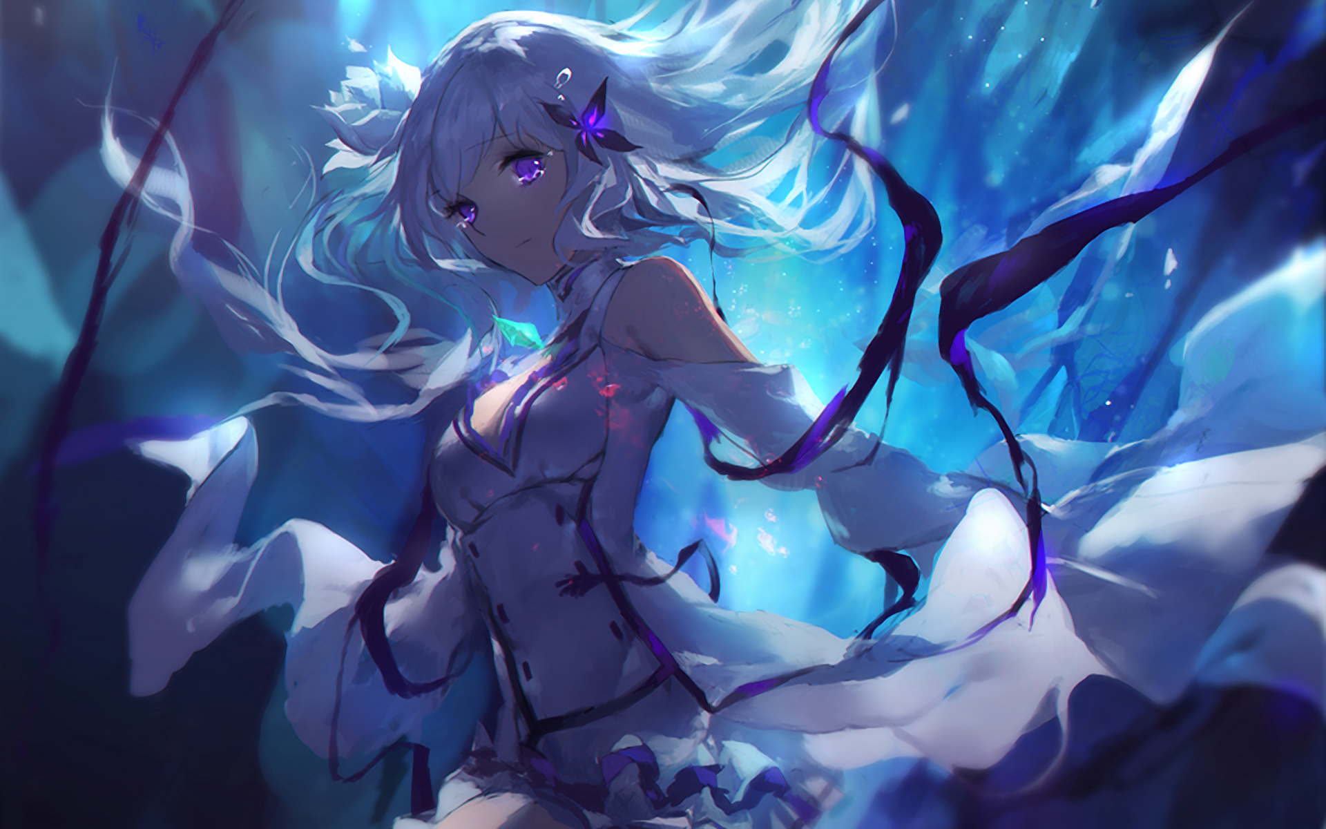 1920x1200 Emilia (Re:ZERO) HD Wallpaper and Background