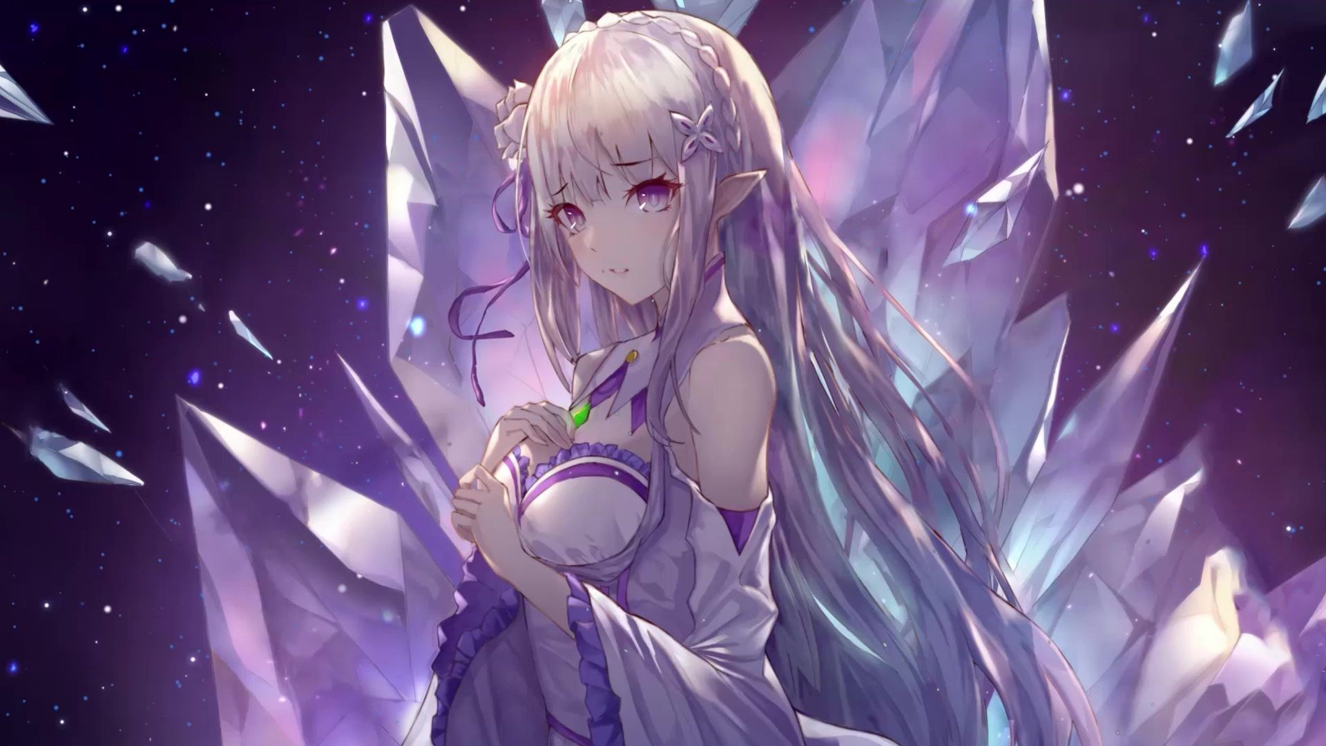 1920x1080 Princess Emilia Re:Zero Live Wallpaper
