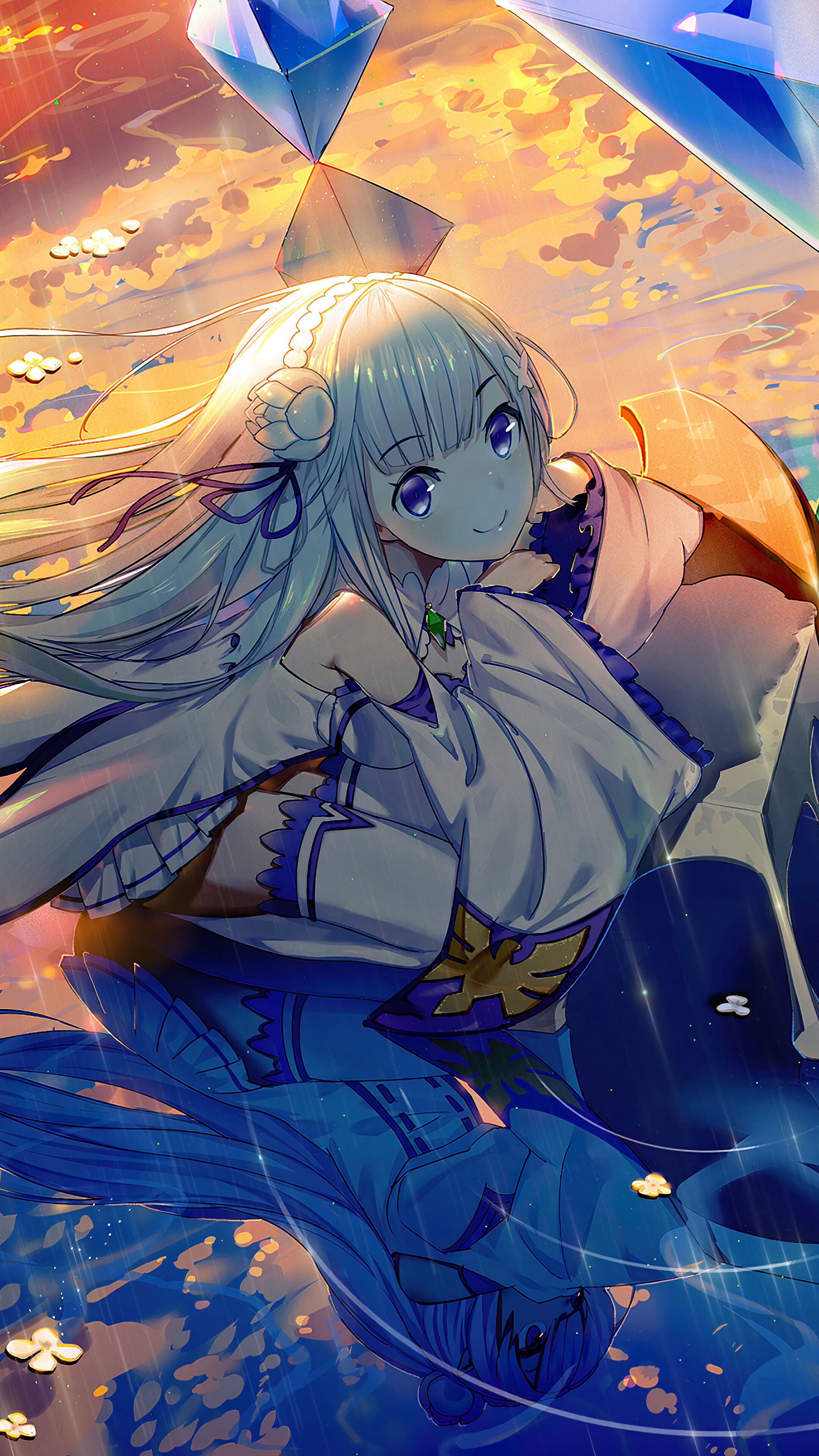2160x3840 Emilia, Re:Zero, Anime, Girl, 4k Gallery HD Wallpaper