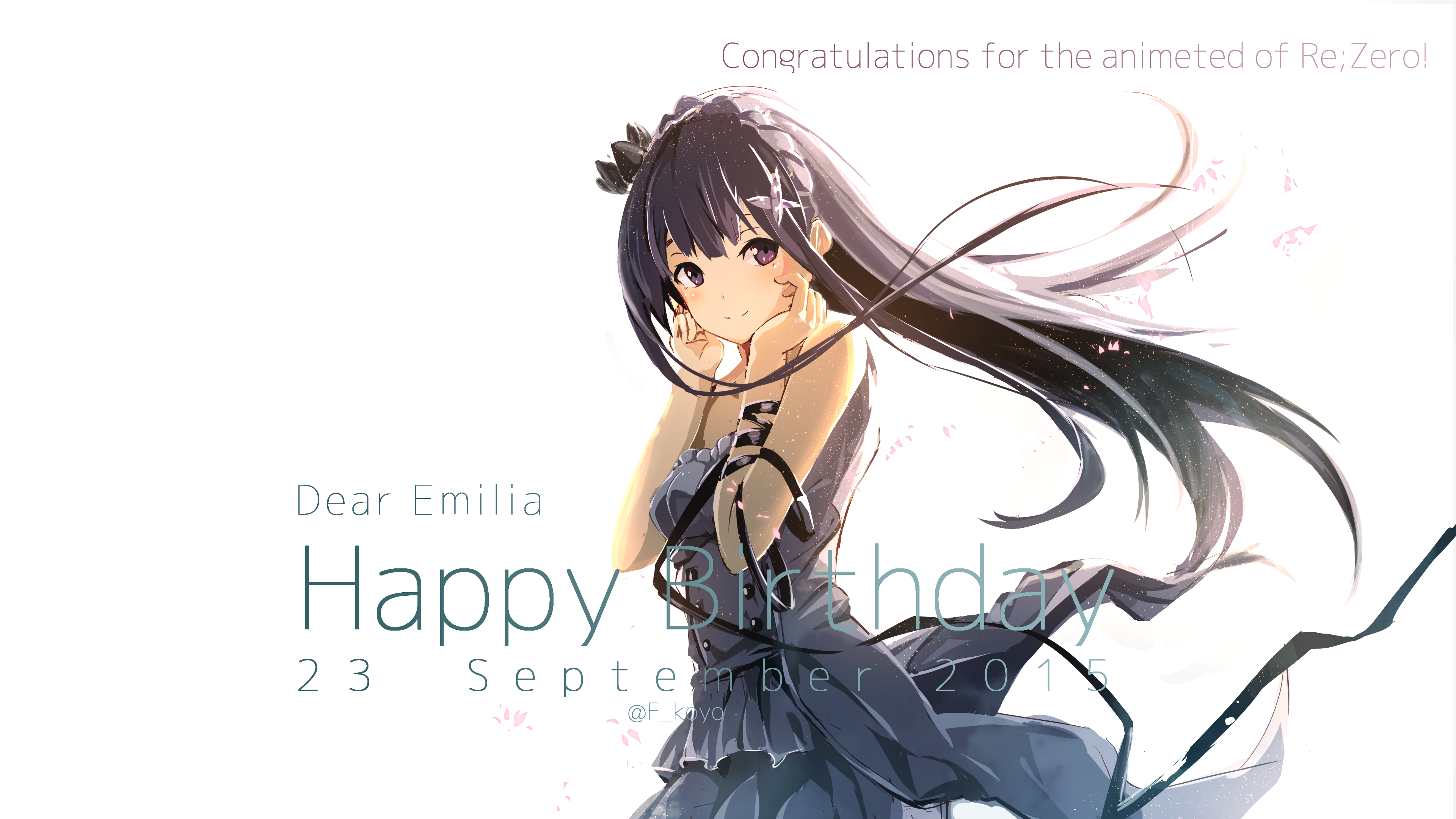 3840x2160 Emilia (Re:ZERO) HD Wallpaper and Background