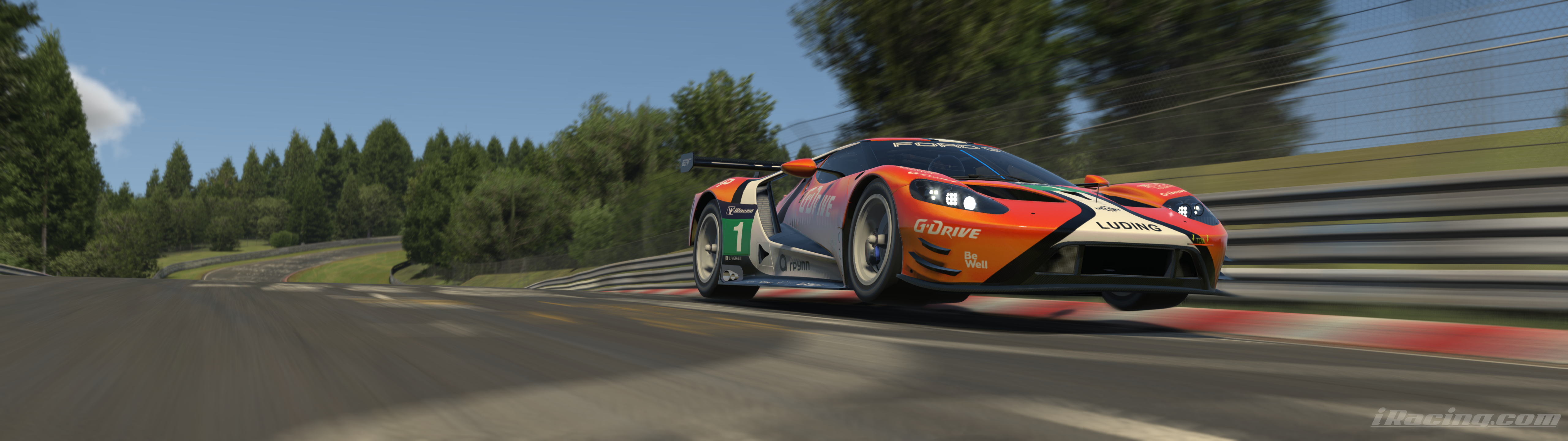 5120x1440 Motorsport IRacing Race Cars Ford GTE Ford GT Nurburgring Car Wallpaper:5120x1440