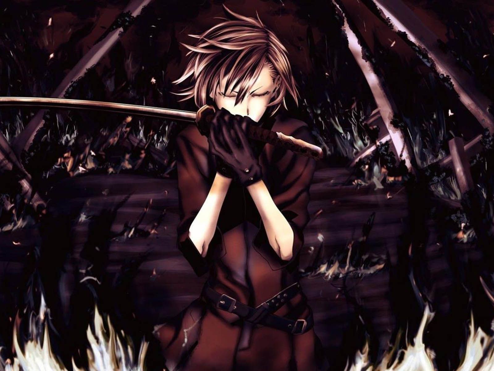 1600x1200 Anime Boy In Black Hat Wallpaper Download