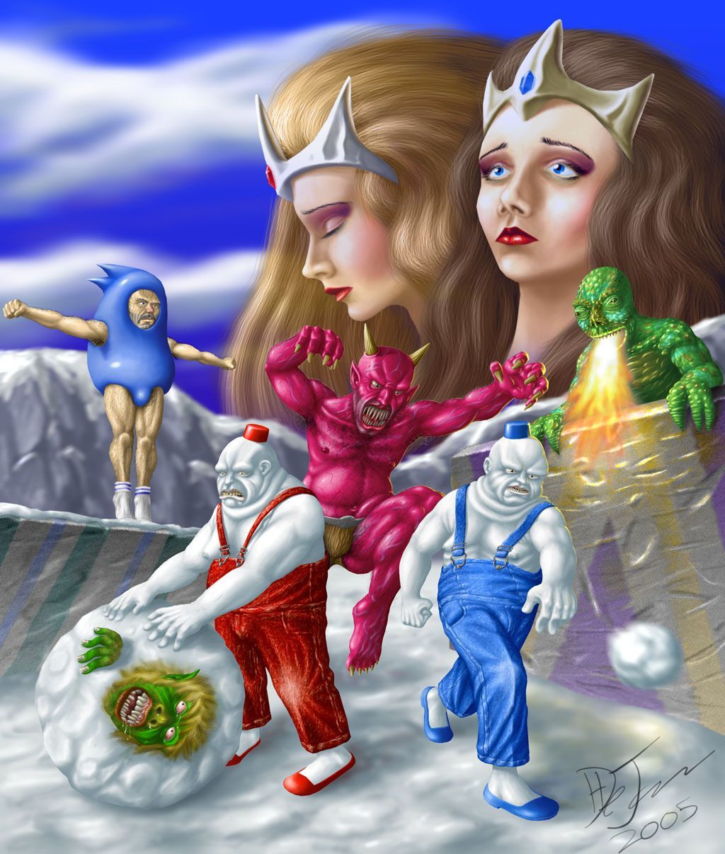 1024x1207 Snow Bros. Diseño de personajes, Videojuegos clásicos, Artistas