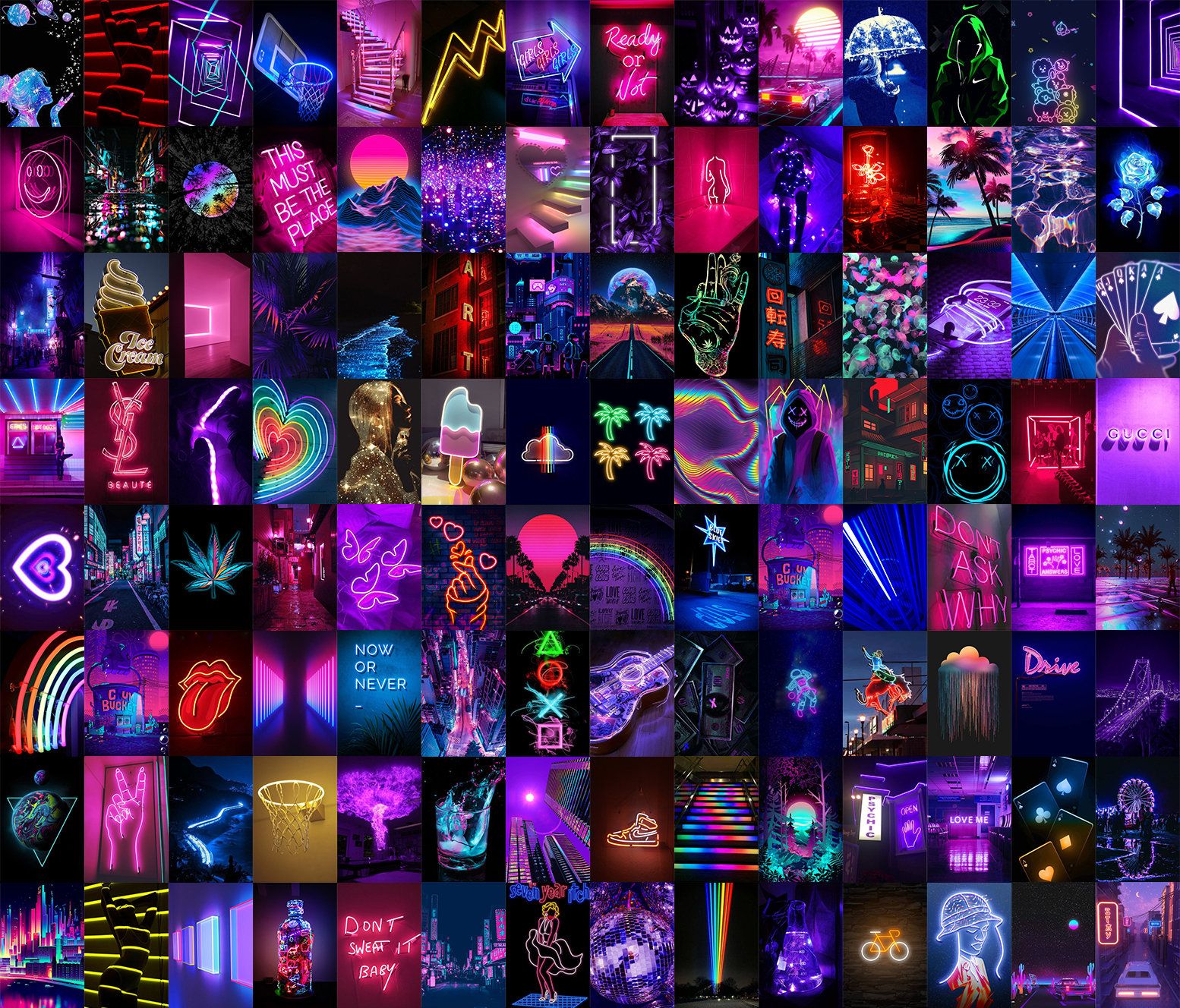 Neon Collage Wallpapers - Top Free Neon Collage Backgrounds ...