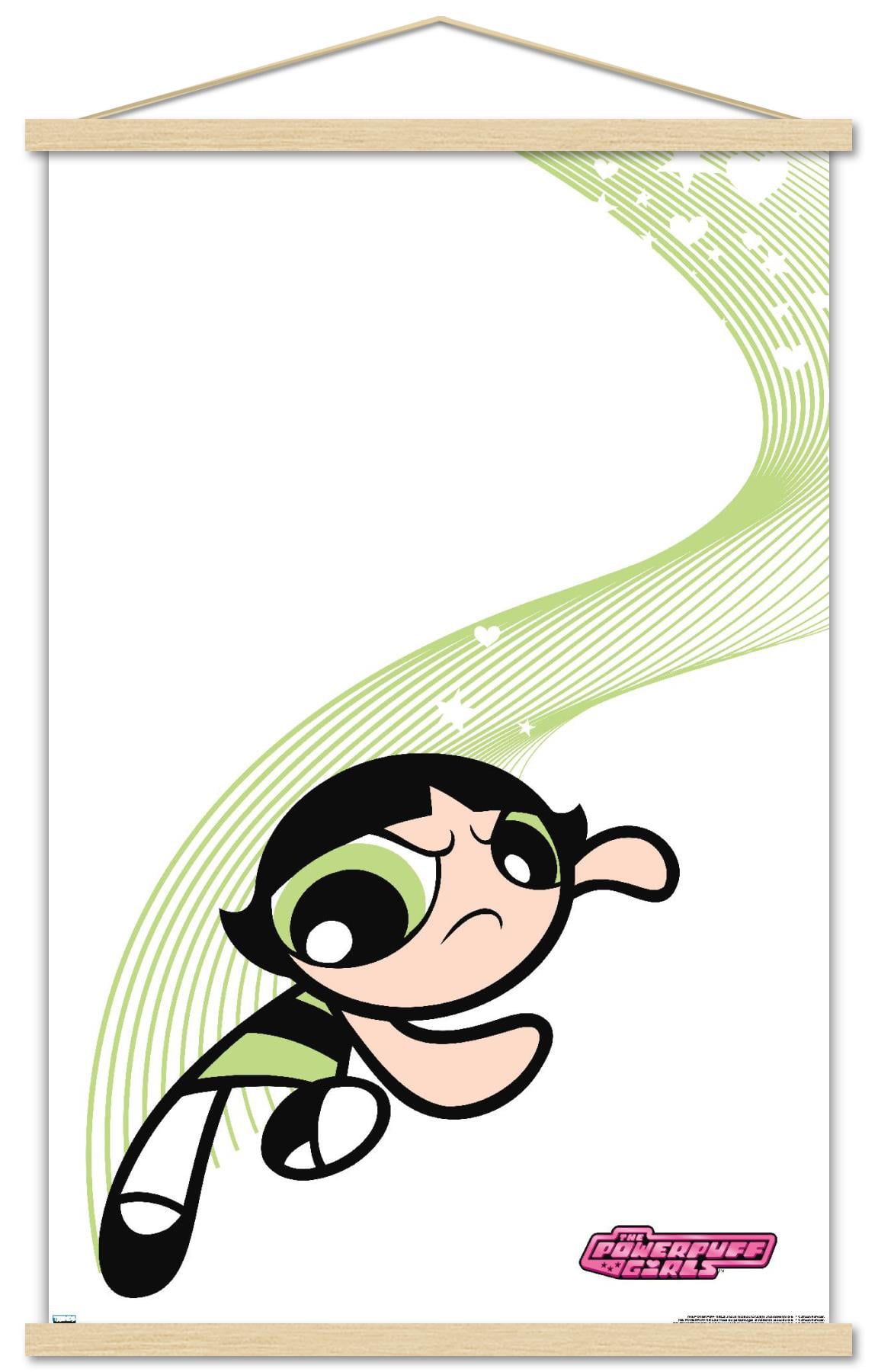 1152x1800 The Powerpuff Girls Heart Lines Wall Poster, 22.375 x Framed