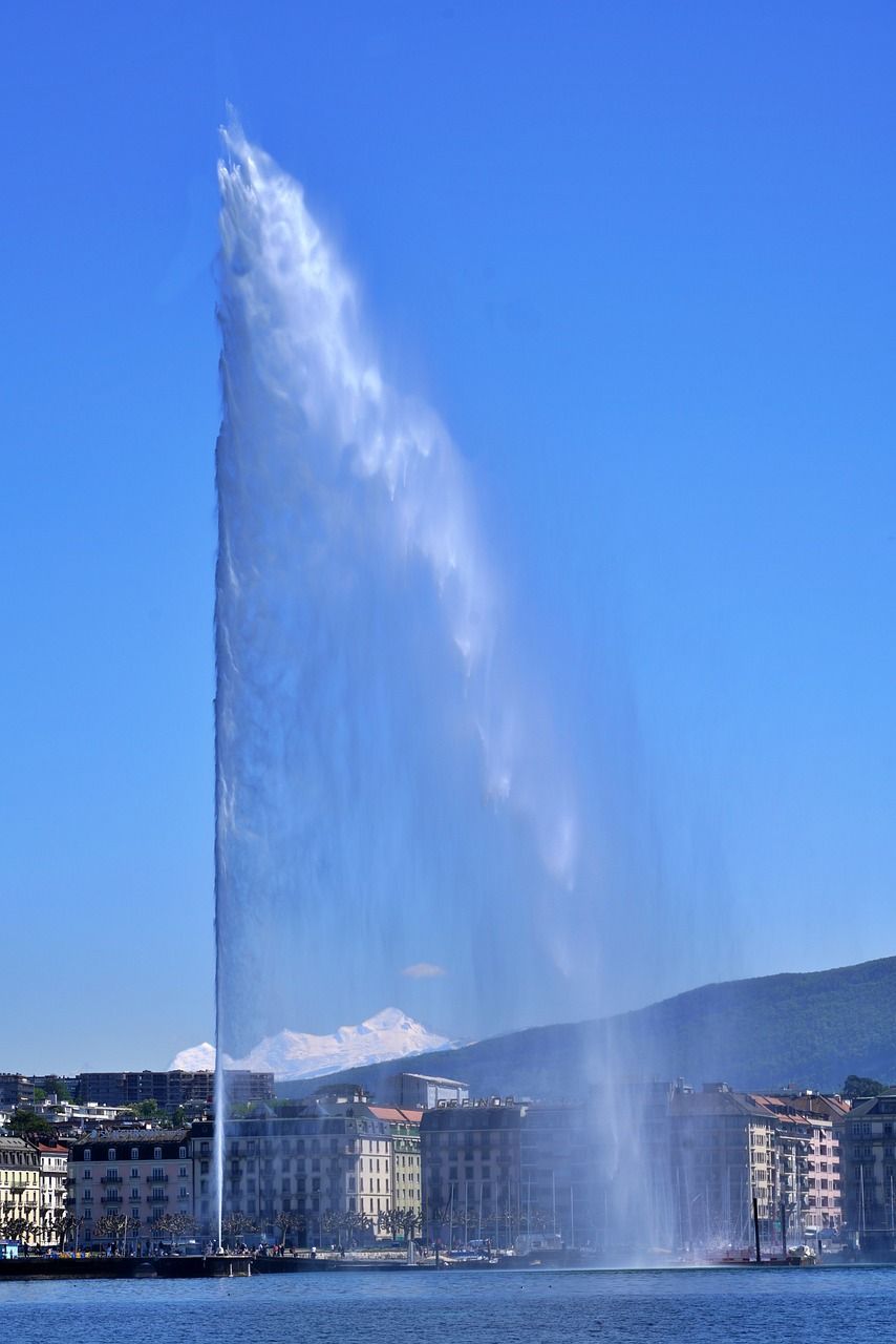 854x1280 Water Jet Mont Blanc Geneva Lake