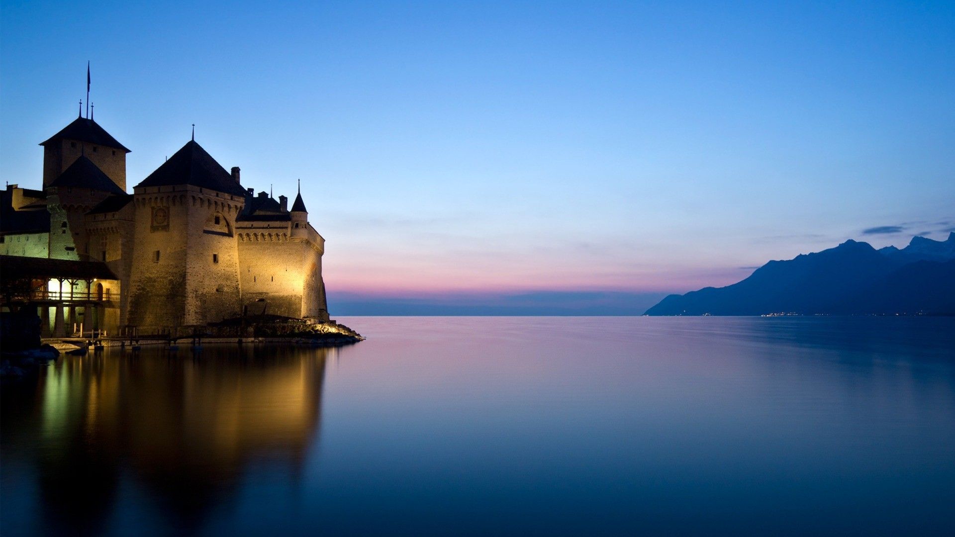 1920x1080 Man Made Château De Chillon HD Wallpaper