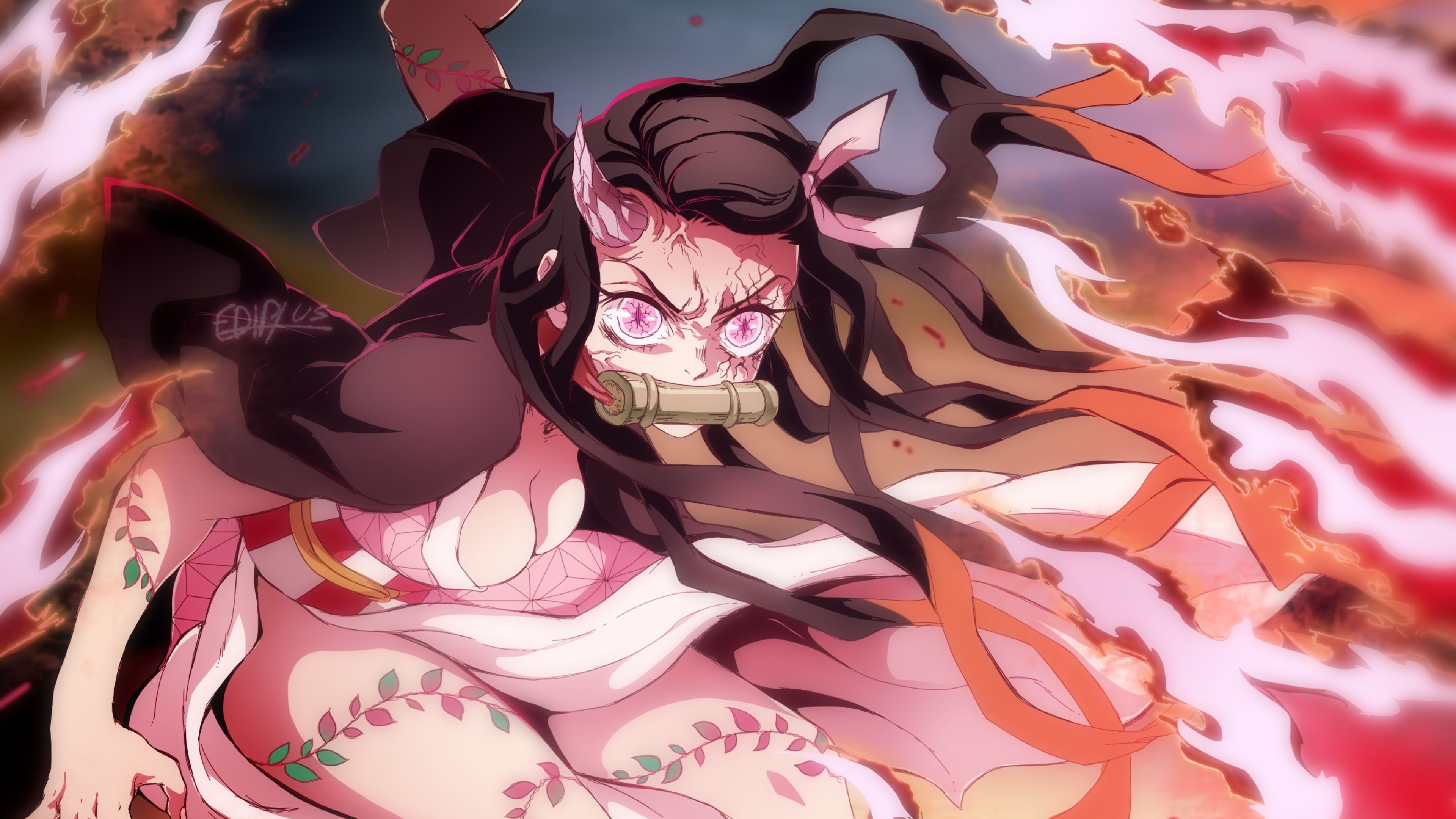3840x2160 Nezuko PC Wallpaper