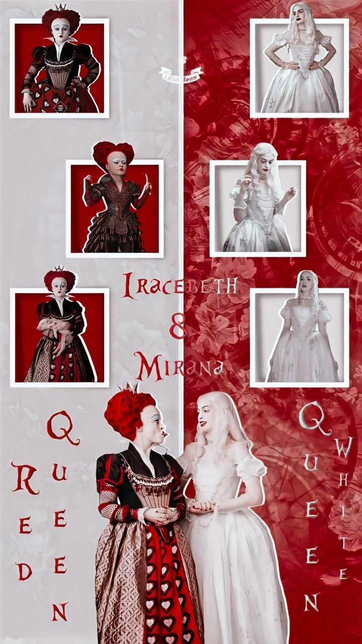 720x1280 Iracebeth And Mirana Png in Wonderland. Alice in wonderland, Queens wallpaper, Wallpaper