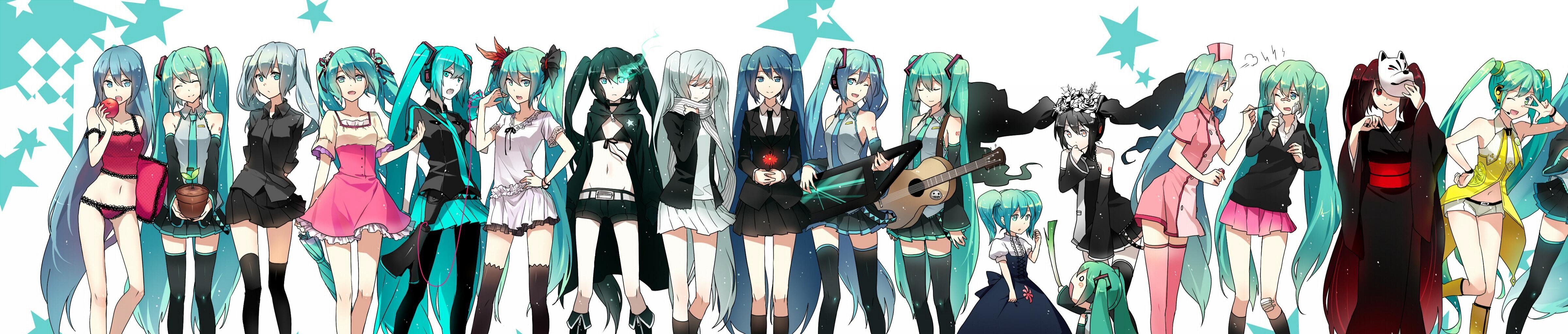 4800x1024 Triple monitor Hatsune Miku wallpaper, HD background