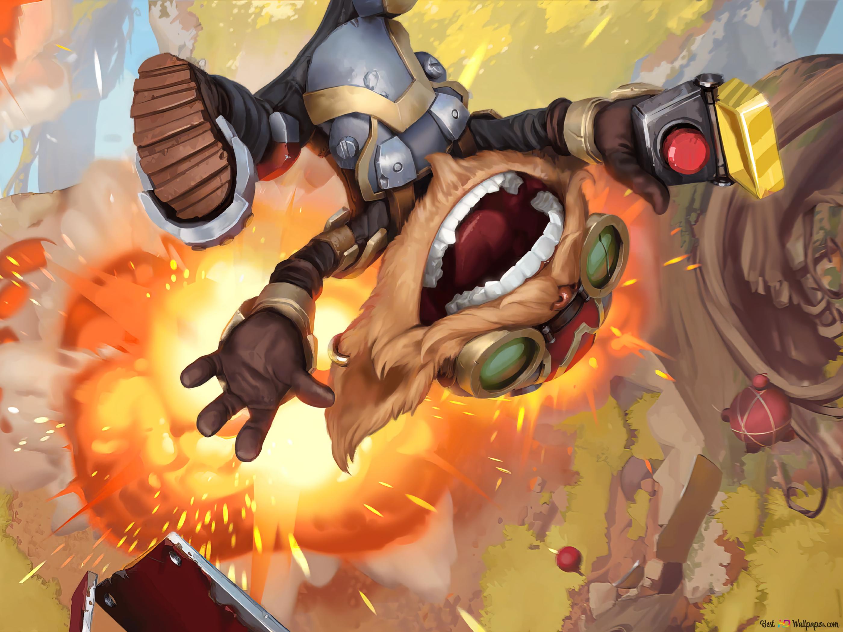 2800x2100 Bandle City 'Ziggs' (Legends of Runeterra) of Legends (LOL) 4K wallpaper download