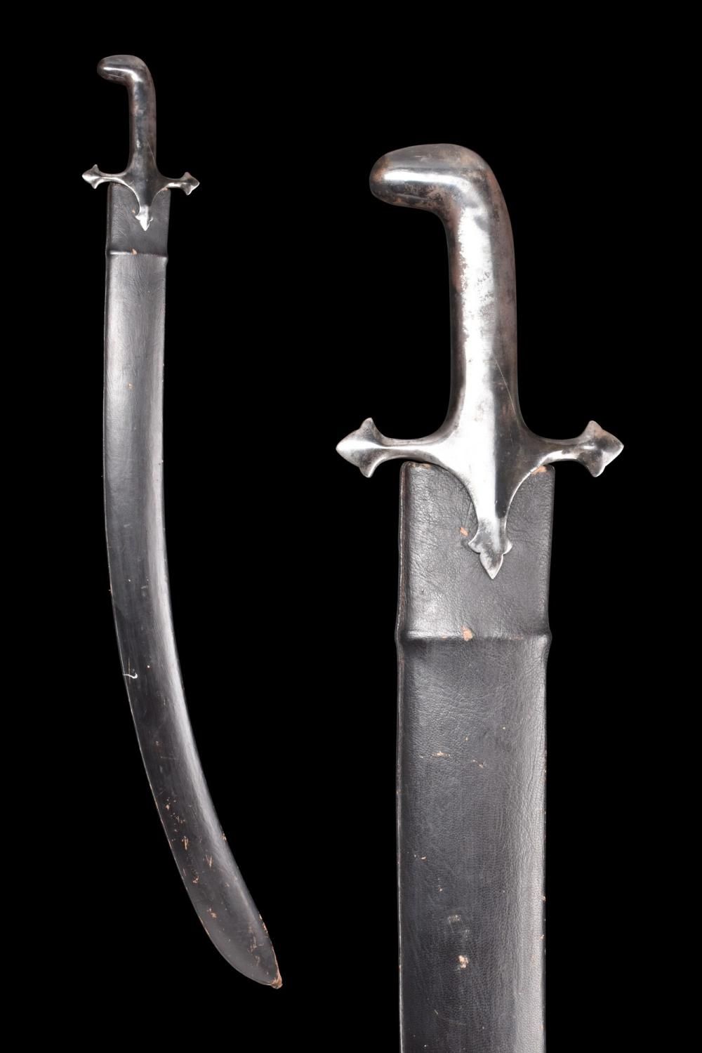 1000x1500 At Auction: MIDDLE EASTERN ZULFIQAR SWORD