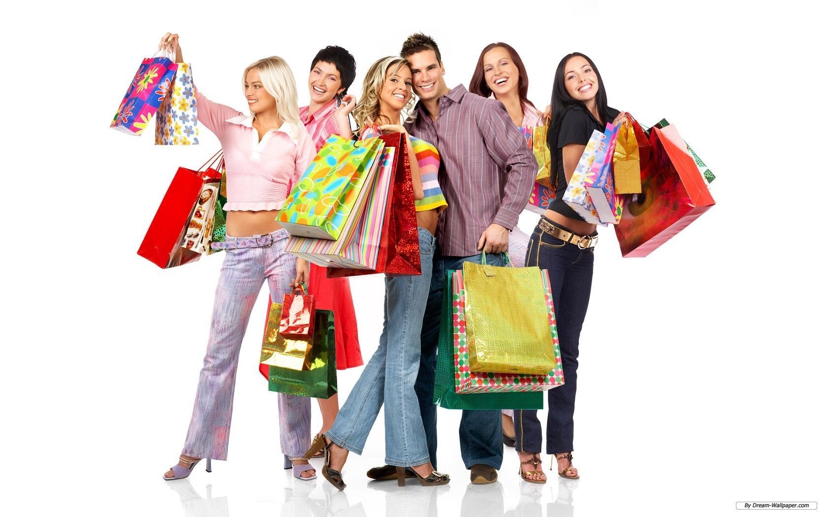1680x1050 Shopping Women Wallpaper