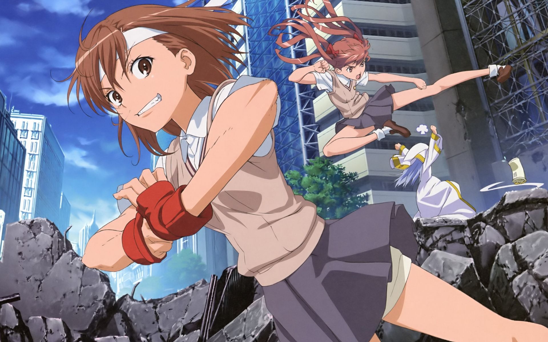 1920x1200 Chiba takahiro index misaka mikoto seifuku shirai kuroko to aru kagaku no railgun to aru majutsu no index wallpaperx1200