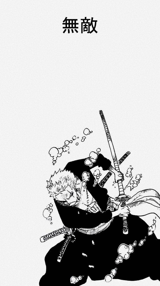 675x1200 Download One Piece Phone Zoro With Sword Manga Wallpaper