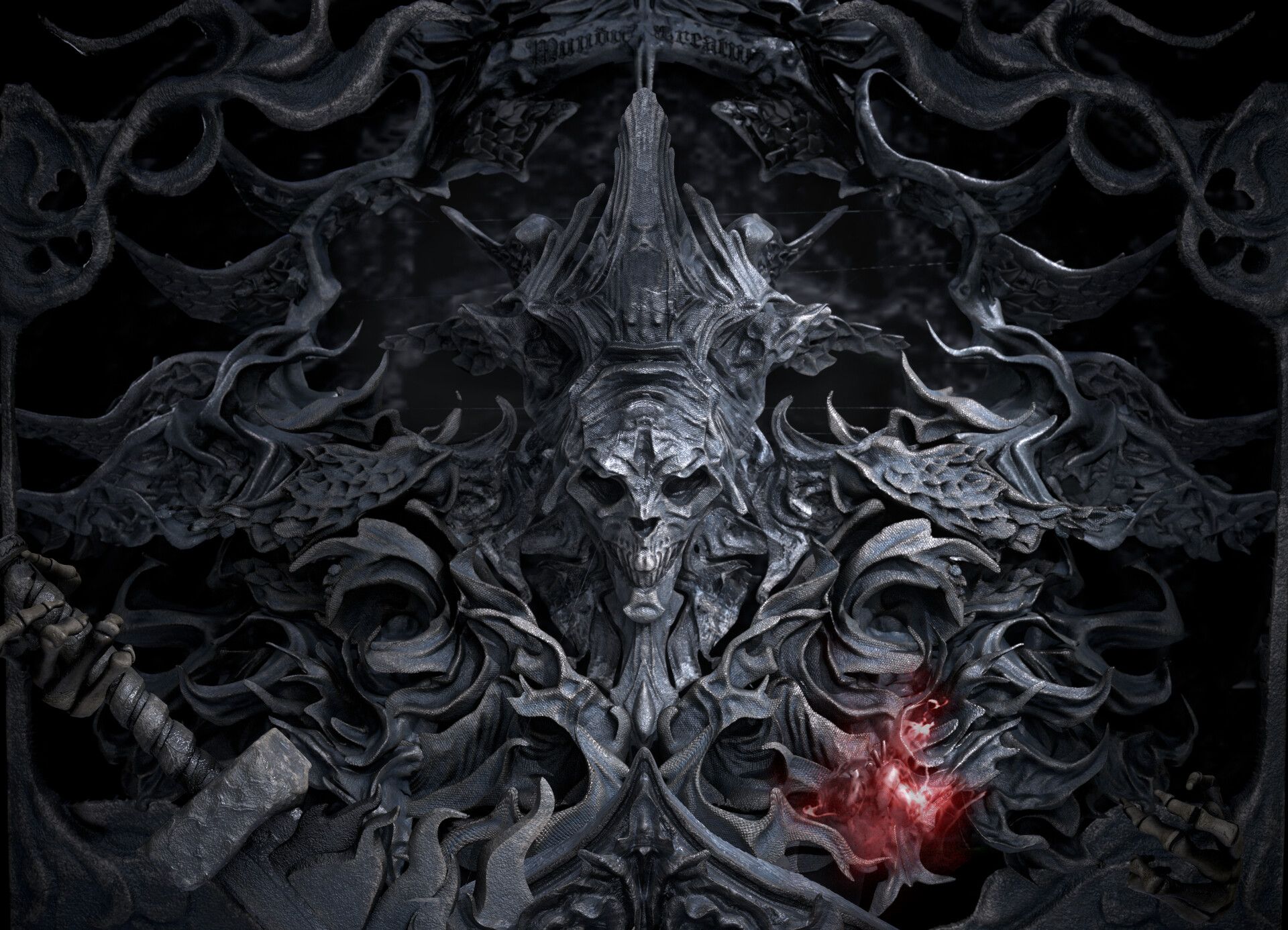 1920x1386 Sic Mundus Creatus Est hand, the heart, and the sword