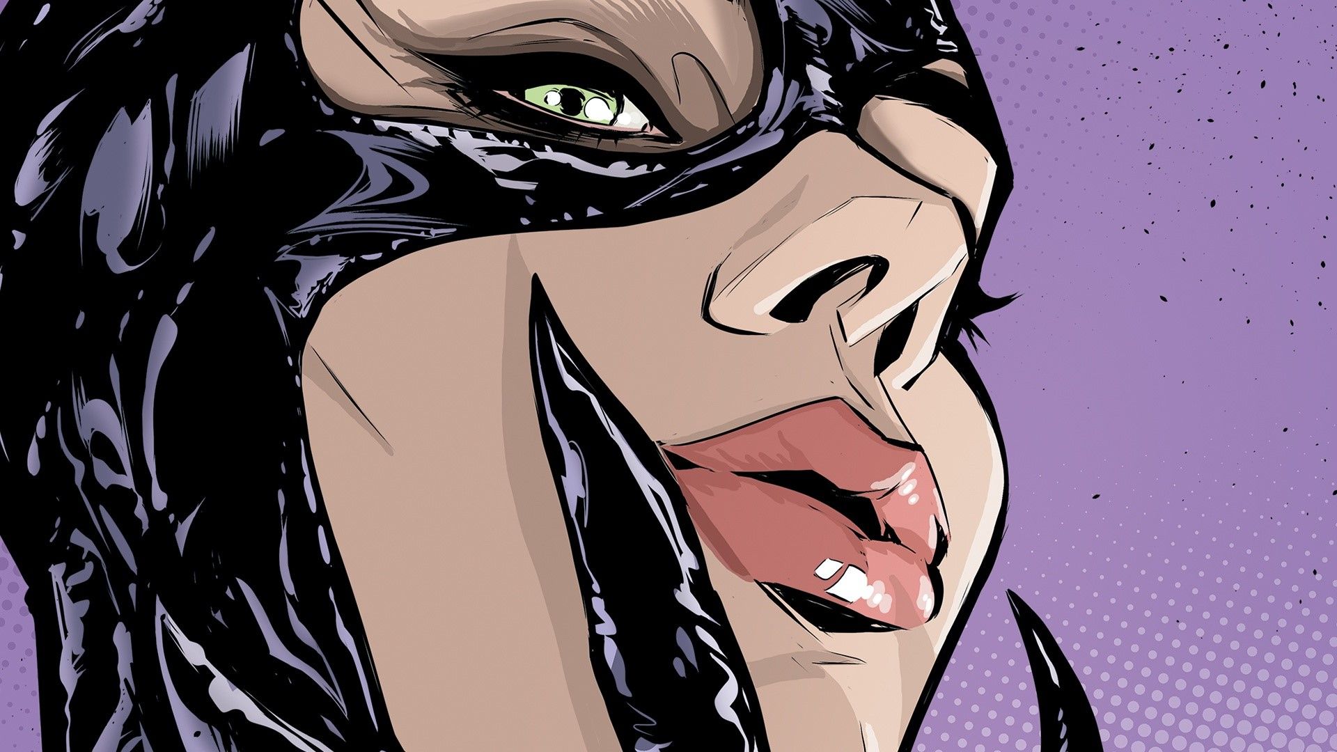 1920x1080 Wallpaper / Selina Kyle, Catwoman, comic art, women, face, artwork, Batman, DC Comics free download