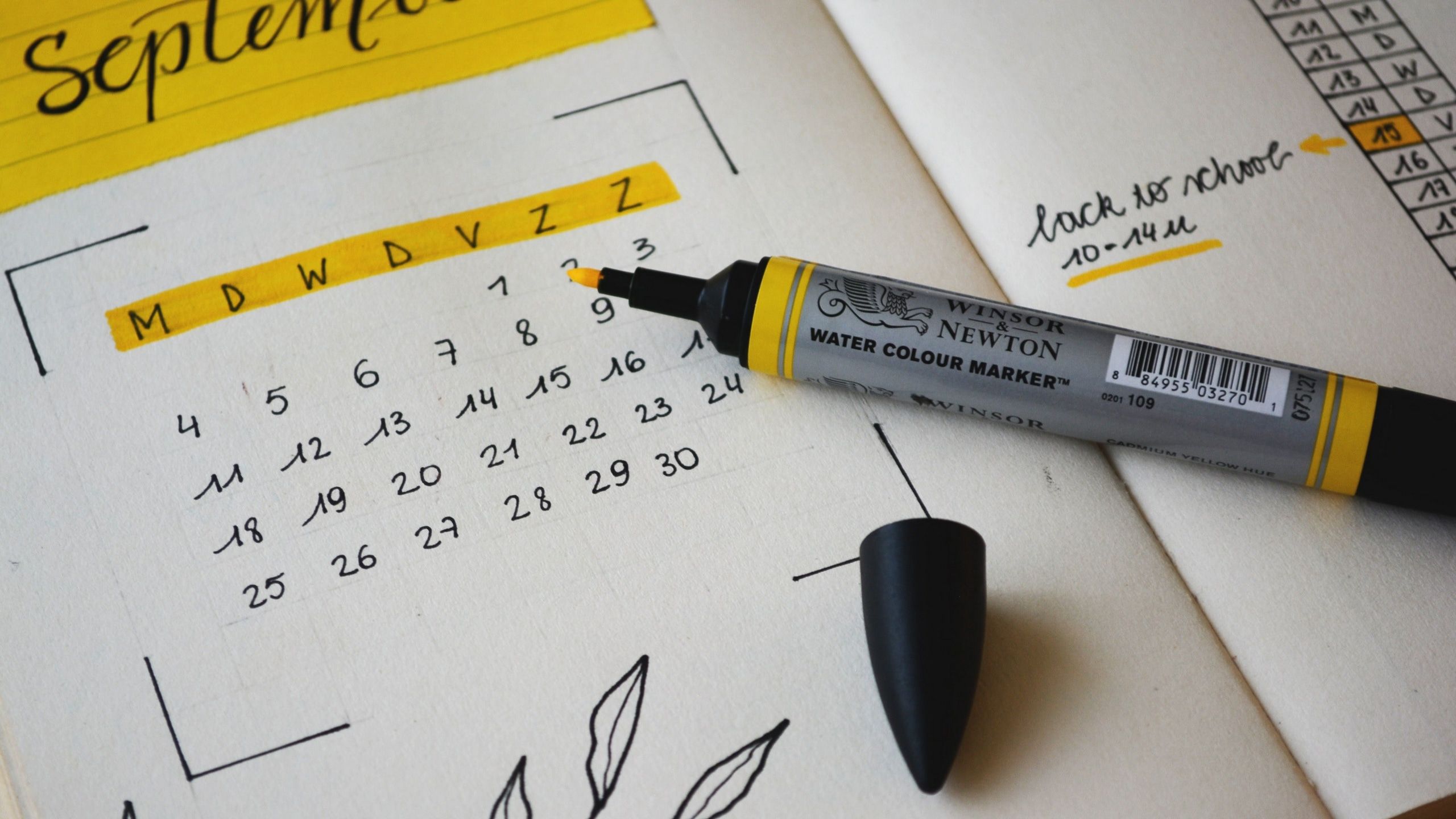 2560x1440 Wallpaper / back to school with a bullet journal 4k wallpaper free download