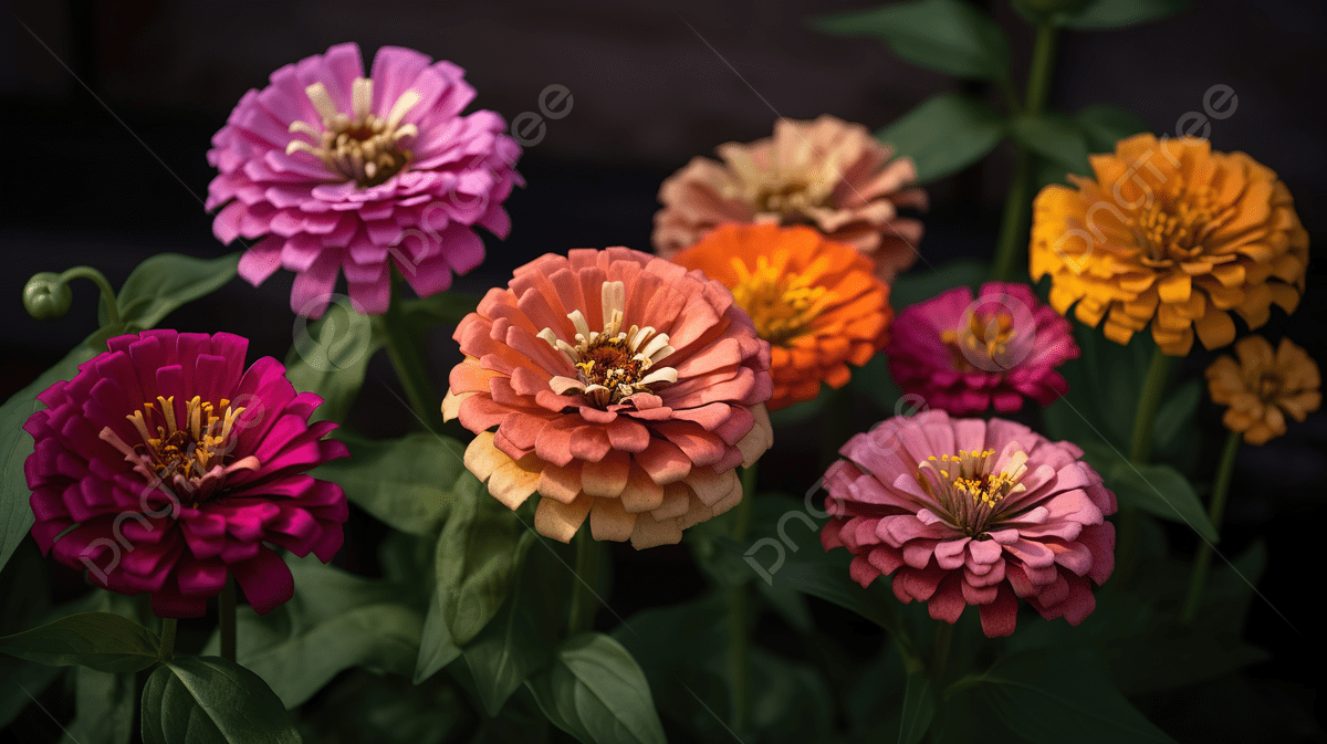 Vibrant Zinnia Seedlings Wallpaper Digital Art Vibrant Zinnia Seedlings Wallpaper Digital Art