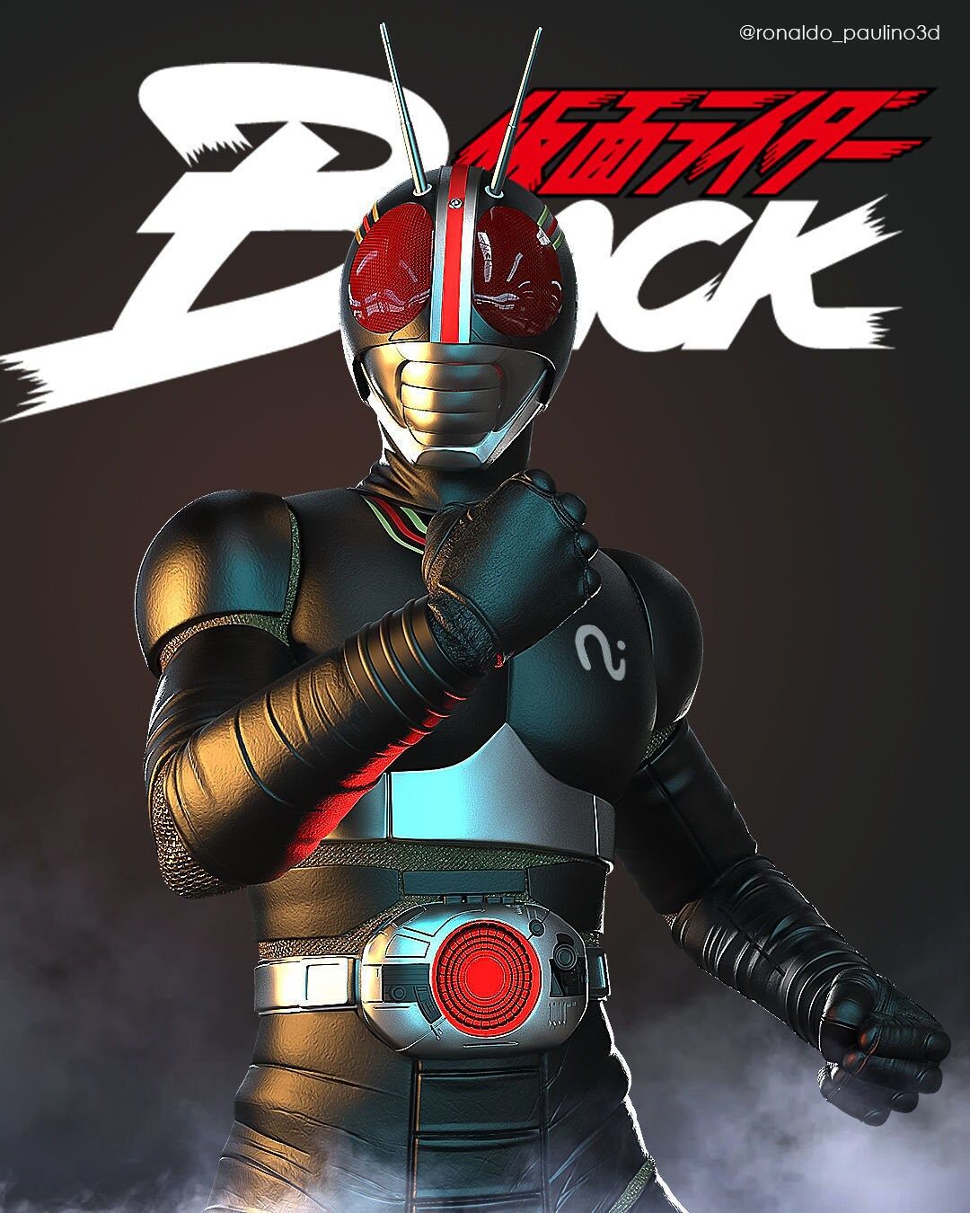1080x1350 Kamen Rider Black 3D STL