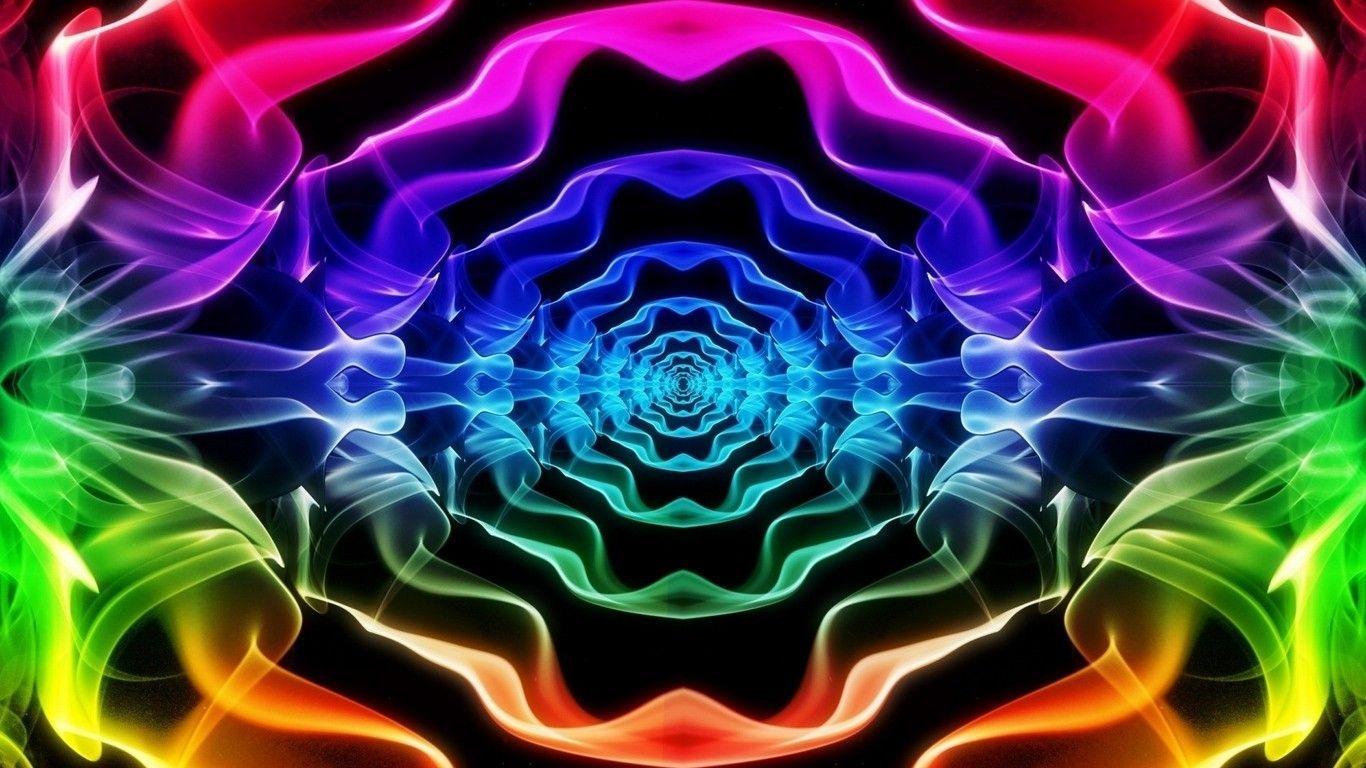 1366x768 Wallpaper. Abstract, Fractals, Psychedelic colors